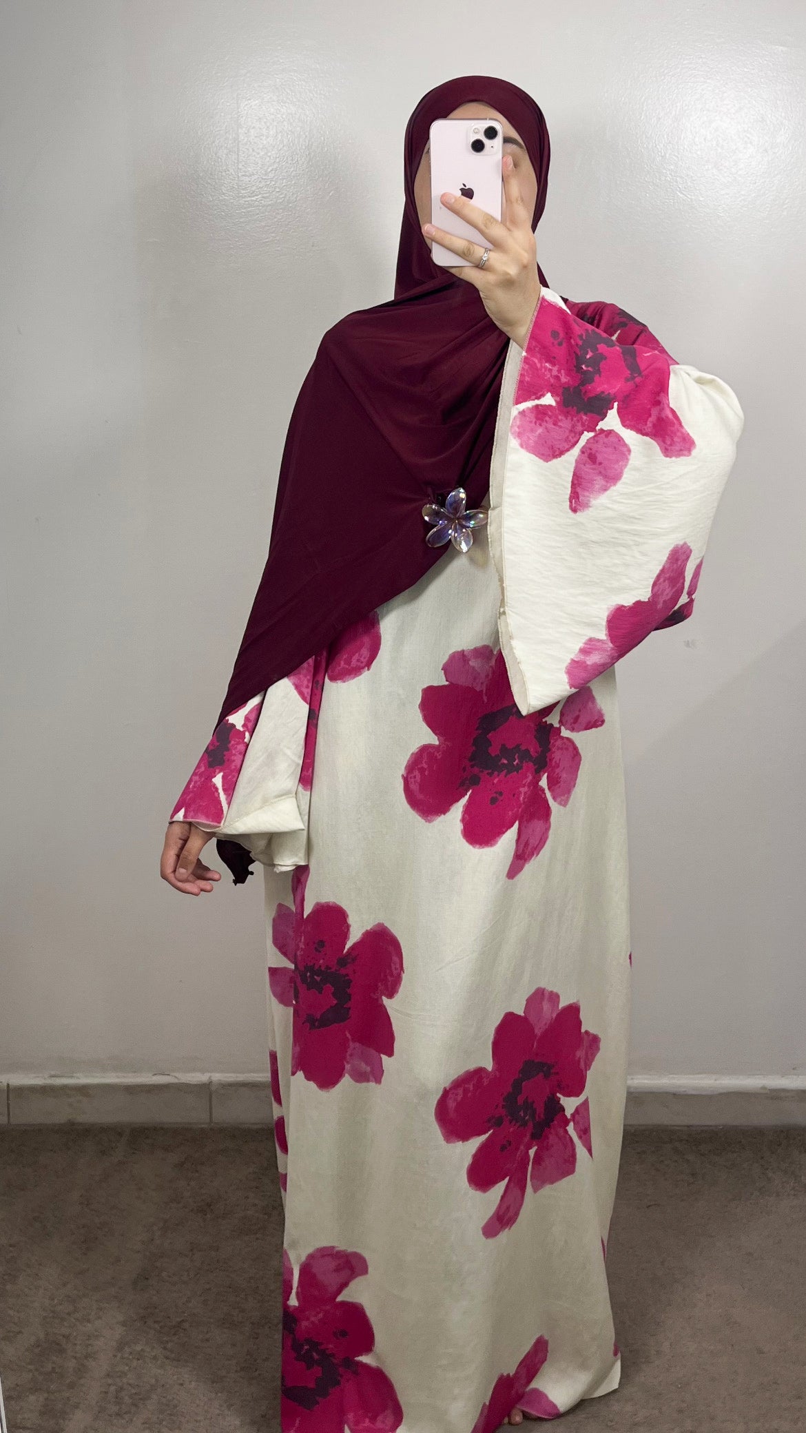 ROBE FLOWER BLANCHE/ROSE