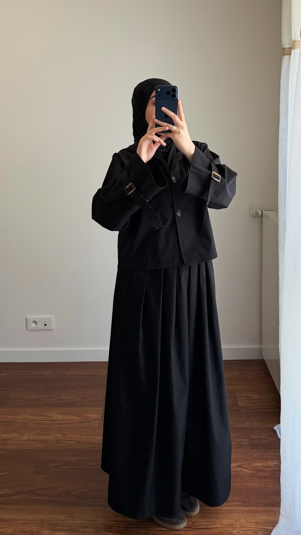 ENSEMBLE TRENCH NOIR