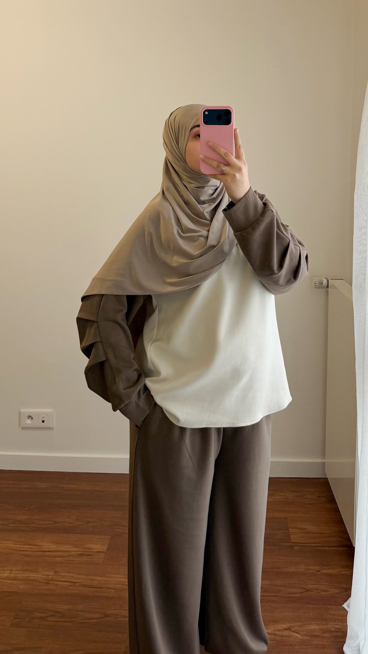 ENSEMBLE JOGGING BICOLORE TAUPE