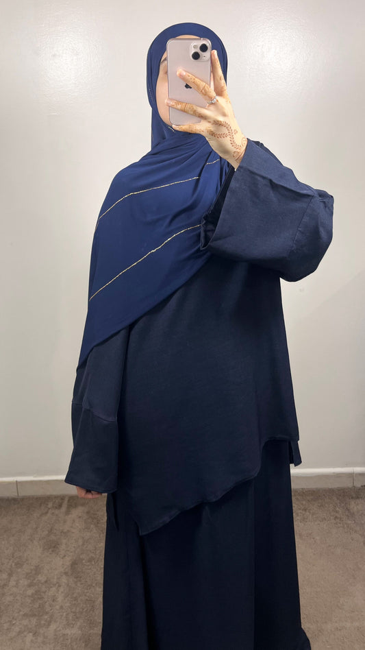 ENSEMBLE JUPE AYAT BLEU MARINE