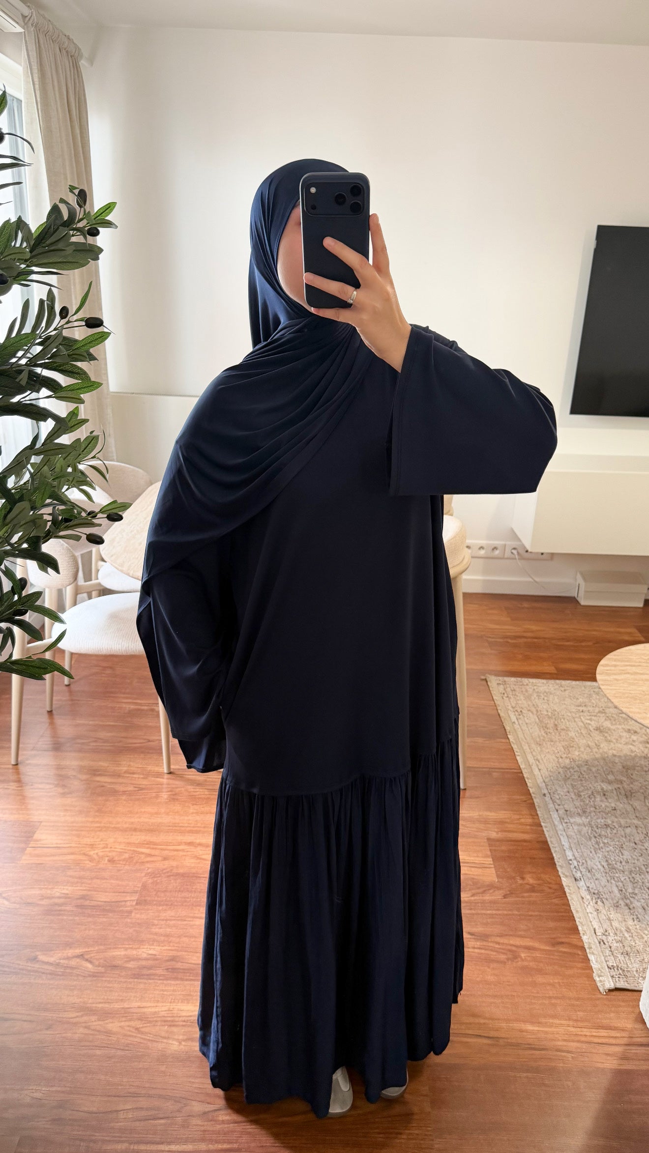 ROBE T-SHIRT BLEU MARINE