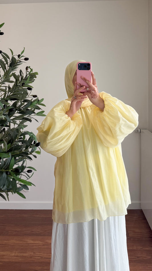 BLOUSE TENCEL JAUNE