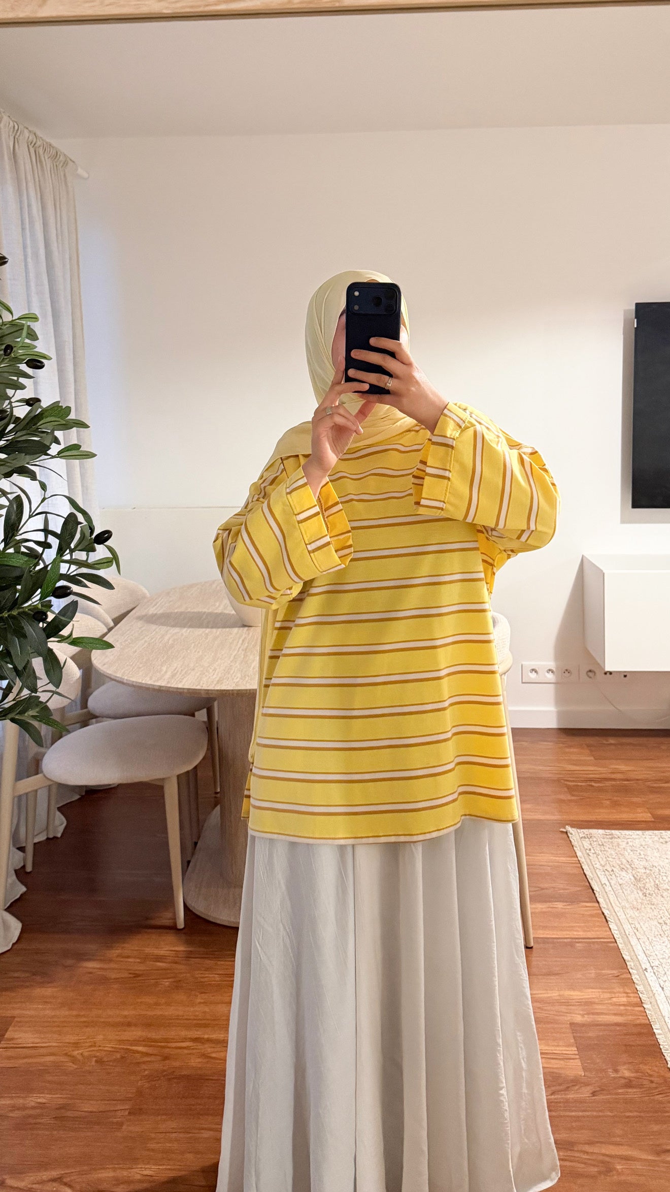 T-SHIRT RAYÉ OVERSIZE JAUNE