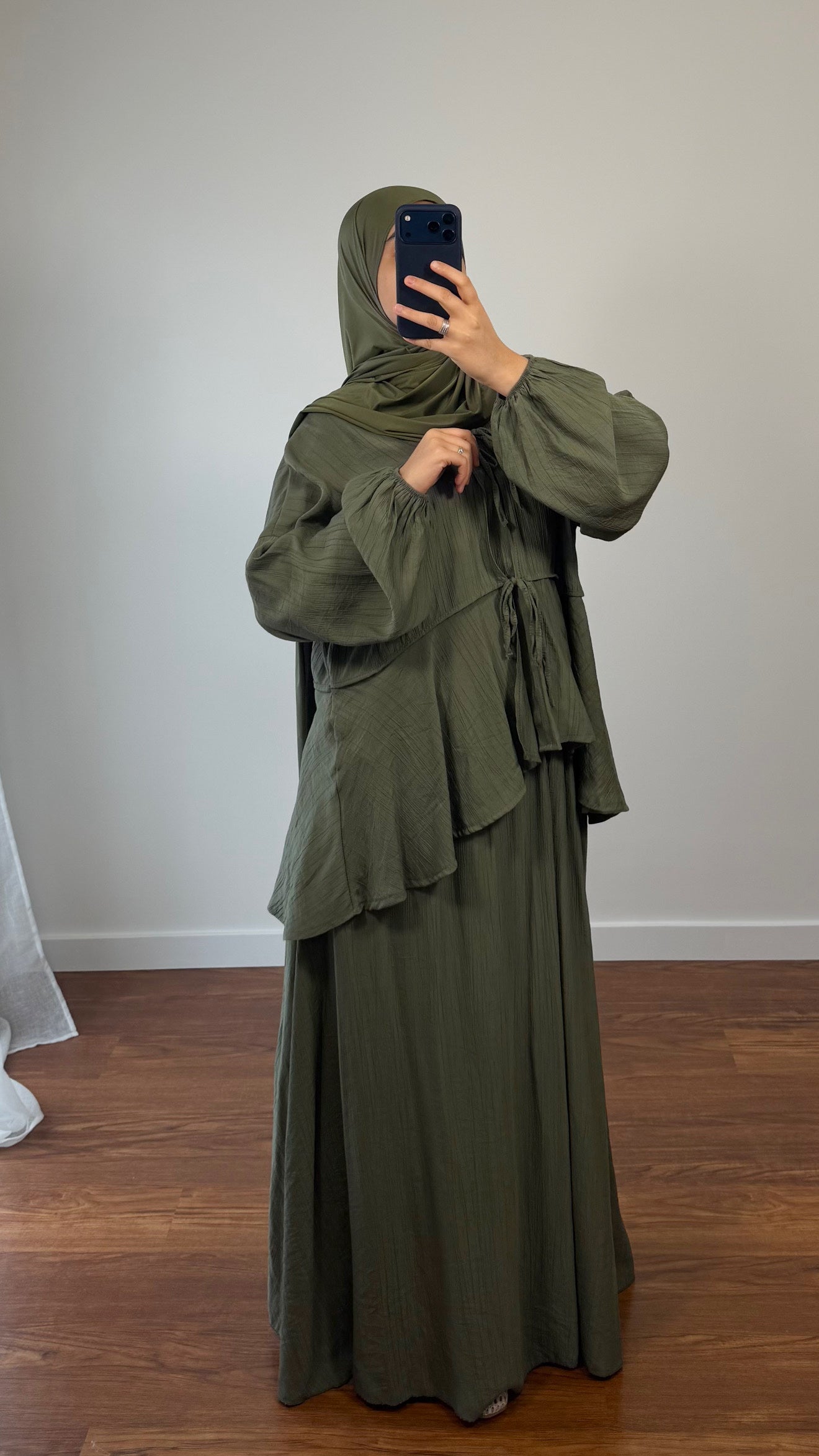 ENSEMBLE JUPE LIYA VERT KAKI
