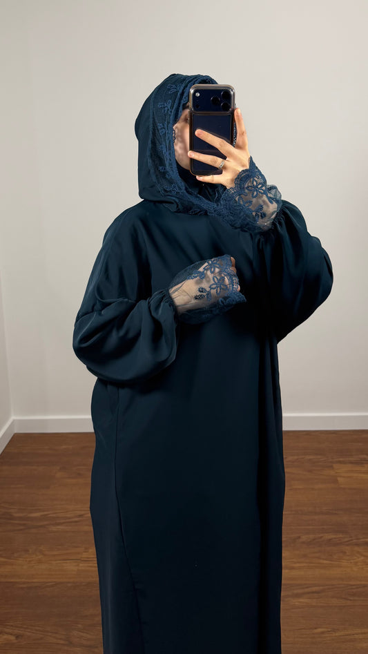 ROBE DE PRIÈRE DENTELLE CANARD