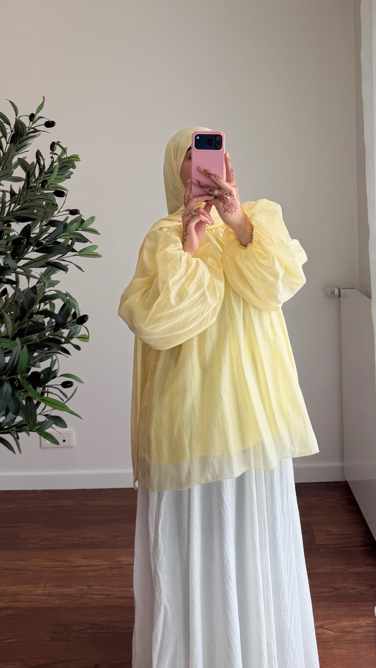 BLOUSE TENCEL JAUNE