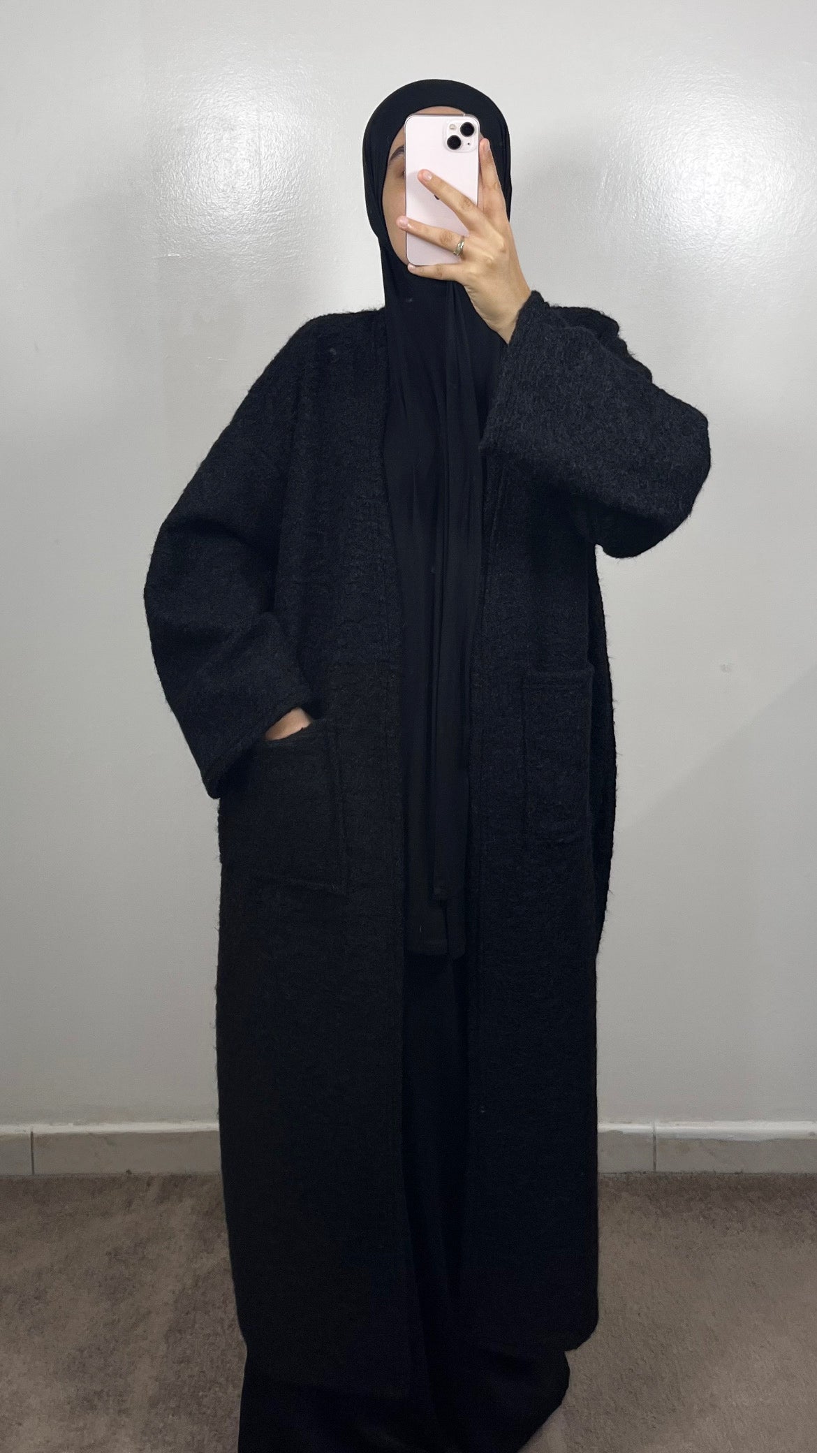 MANTEAU KIMONO LEA OVERSIZE NOIR