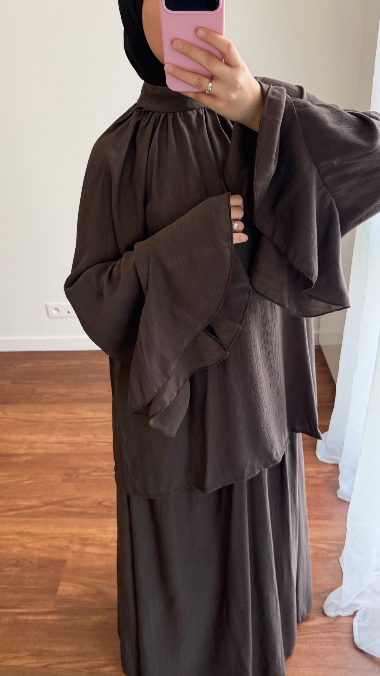 ENSEMBLE JUPE NUSSAYBAH MARRON