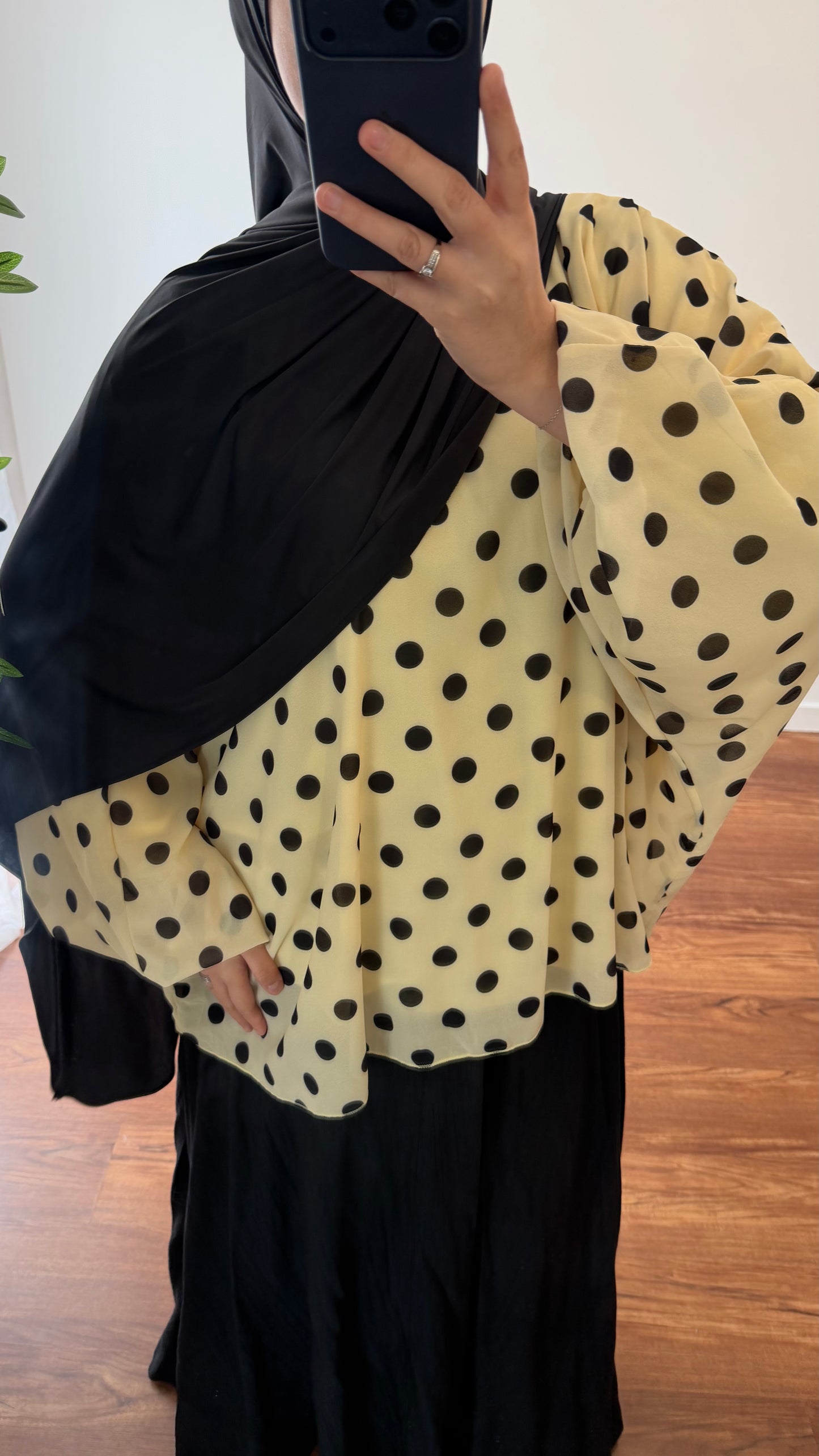 BLOUSE À POIS JAUNE