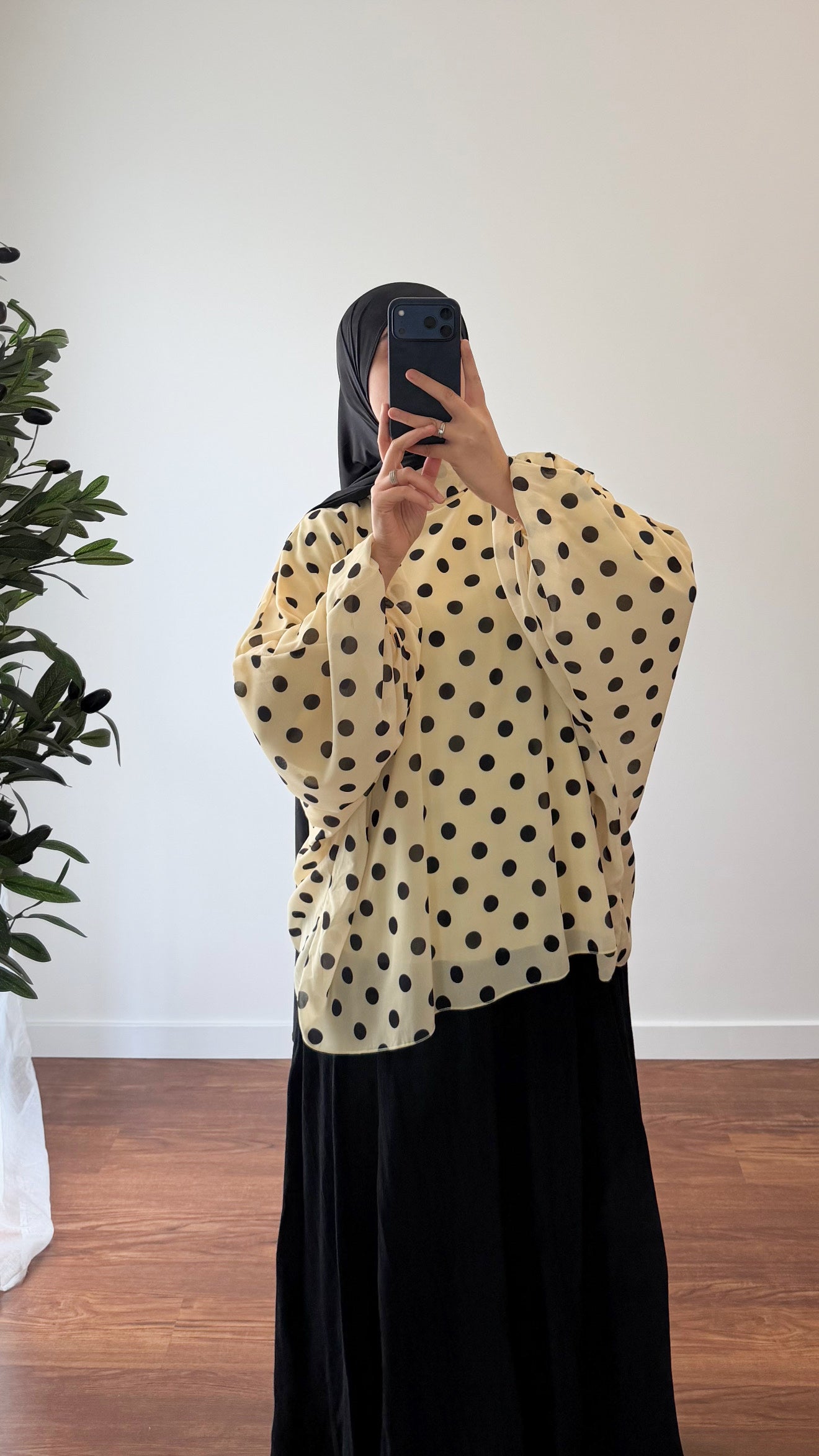 BLOUSE À POIS JAUNE