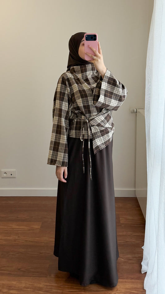 ENSEMBLE JUPE MAYRA MARRON