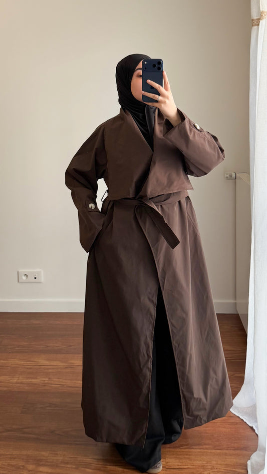 TRENCH LONG SARAH MARRON