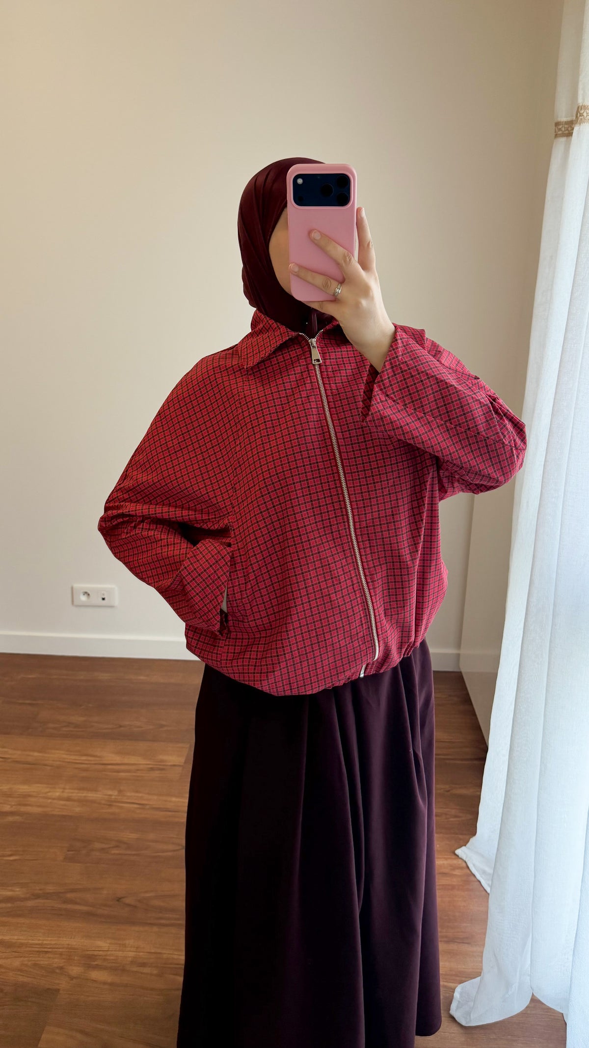 VESTE ZIPPÉE HAYA ROUGE