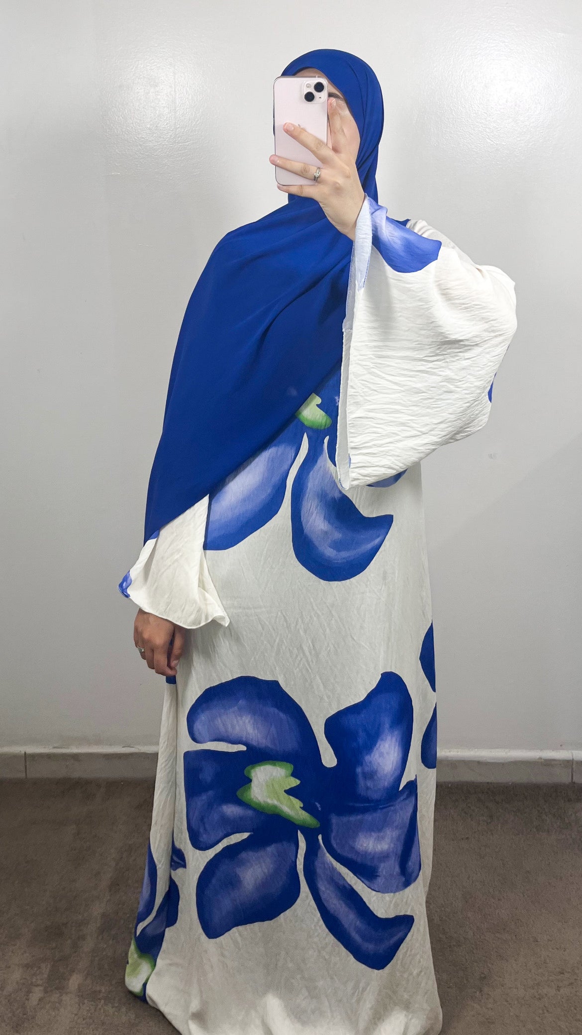ROBE FLOWER BLANCHE/BLEU