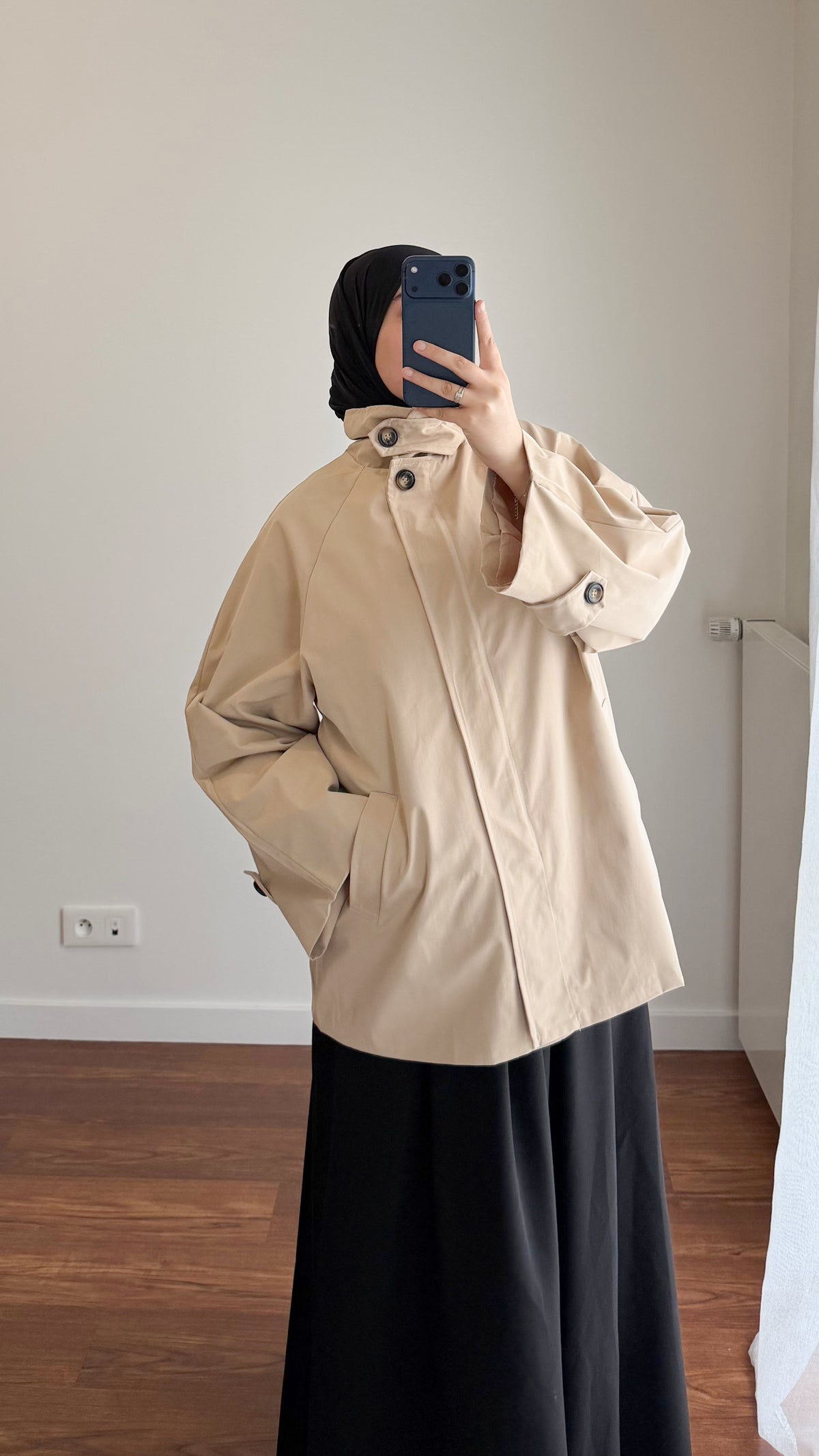 TRENCH MI-LONG OVERSIZE BEIGE