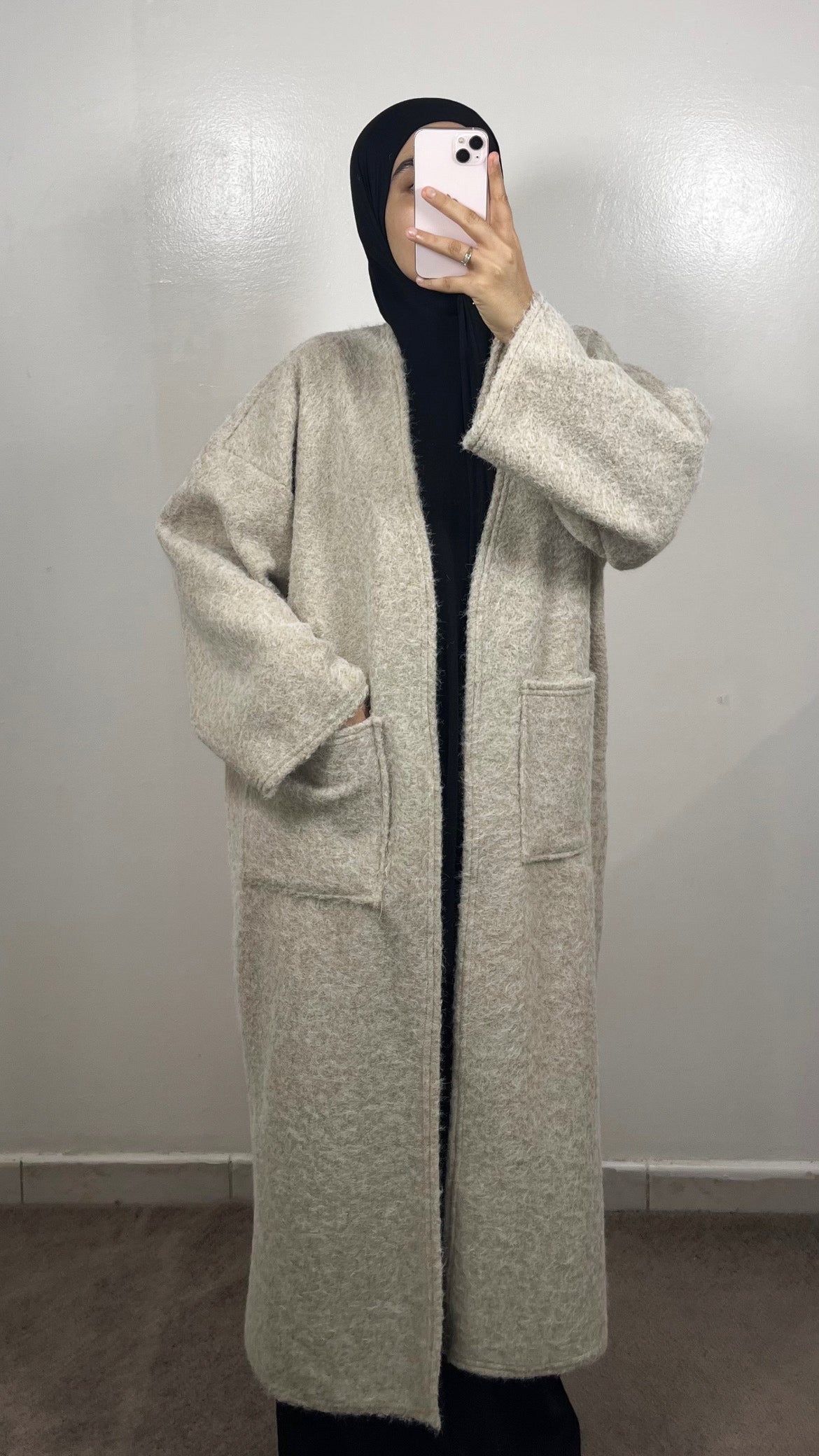 MANTEAU KIMONO LEA OVERSIZE BEIGE