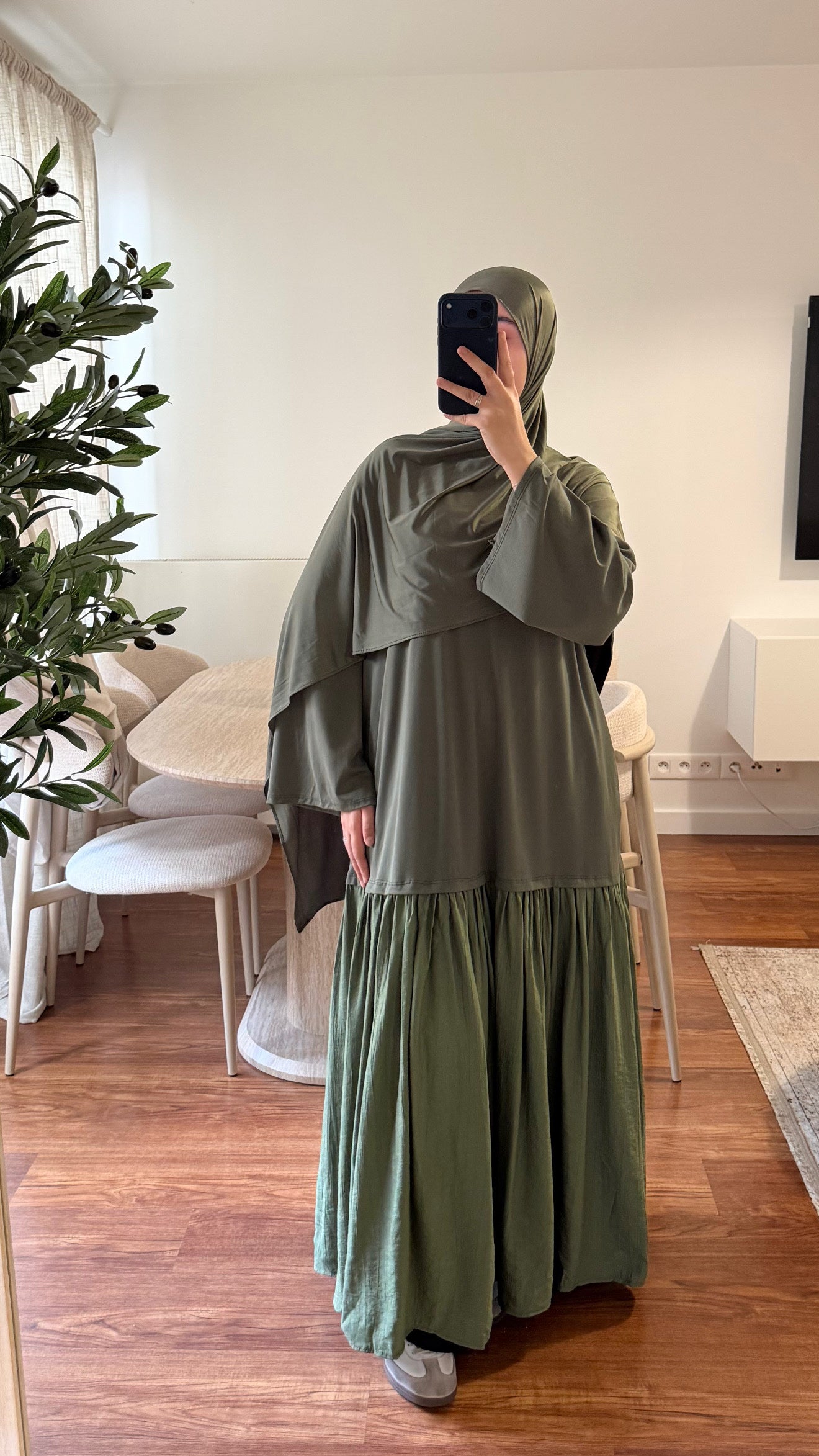 ROBE T-SHIRT VERT KAKI