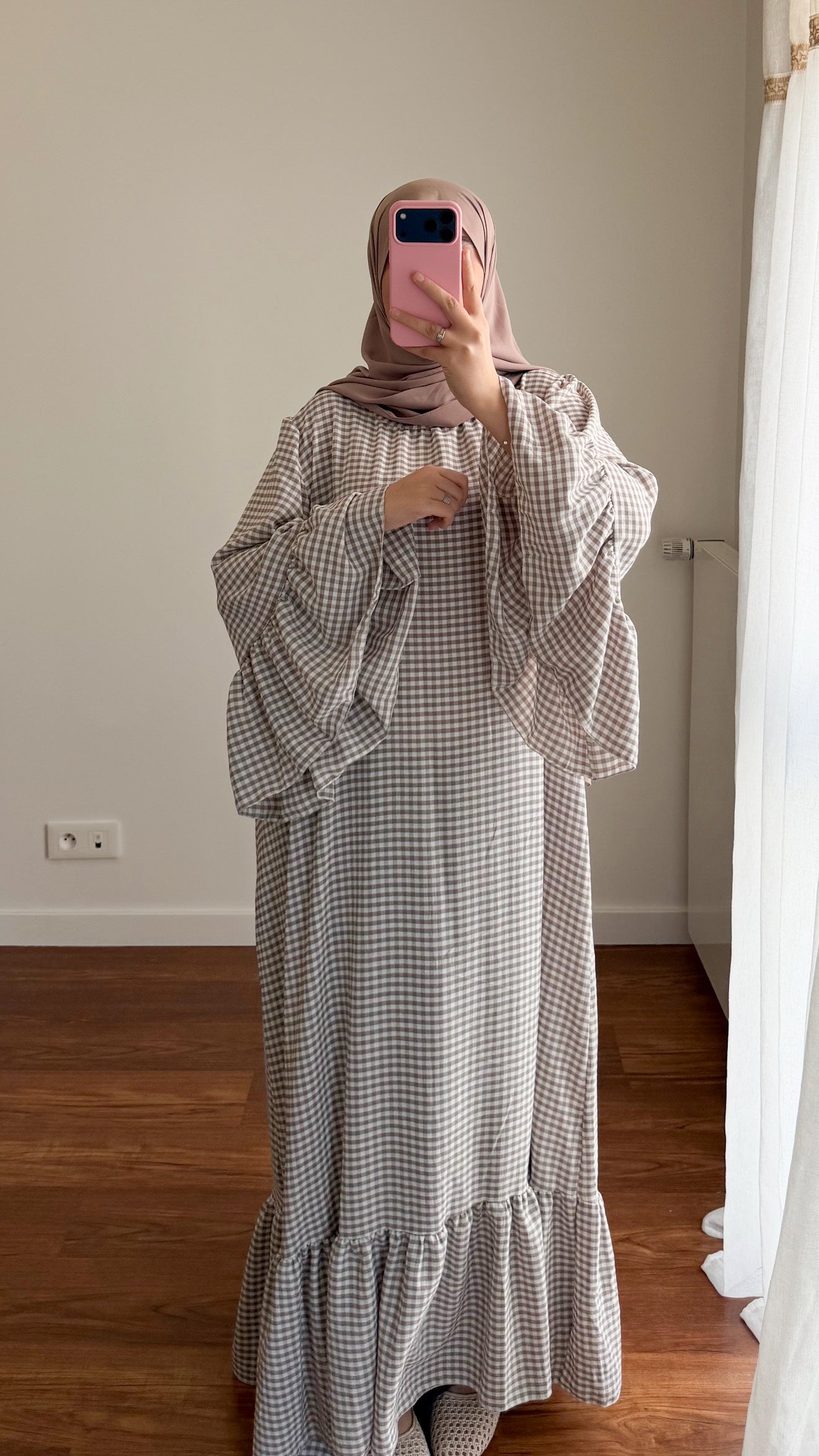 ROBE VICHY 2.0 TAUPE
