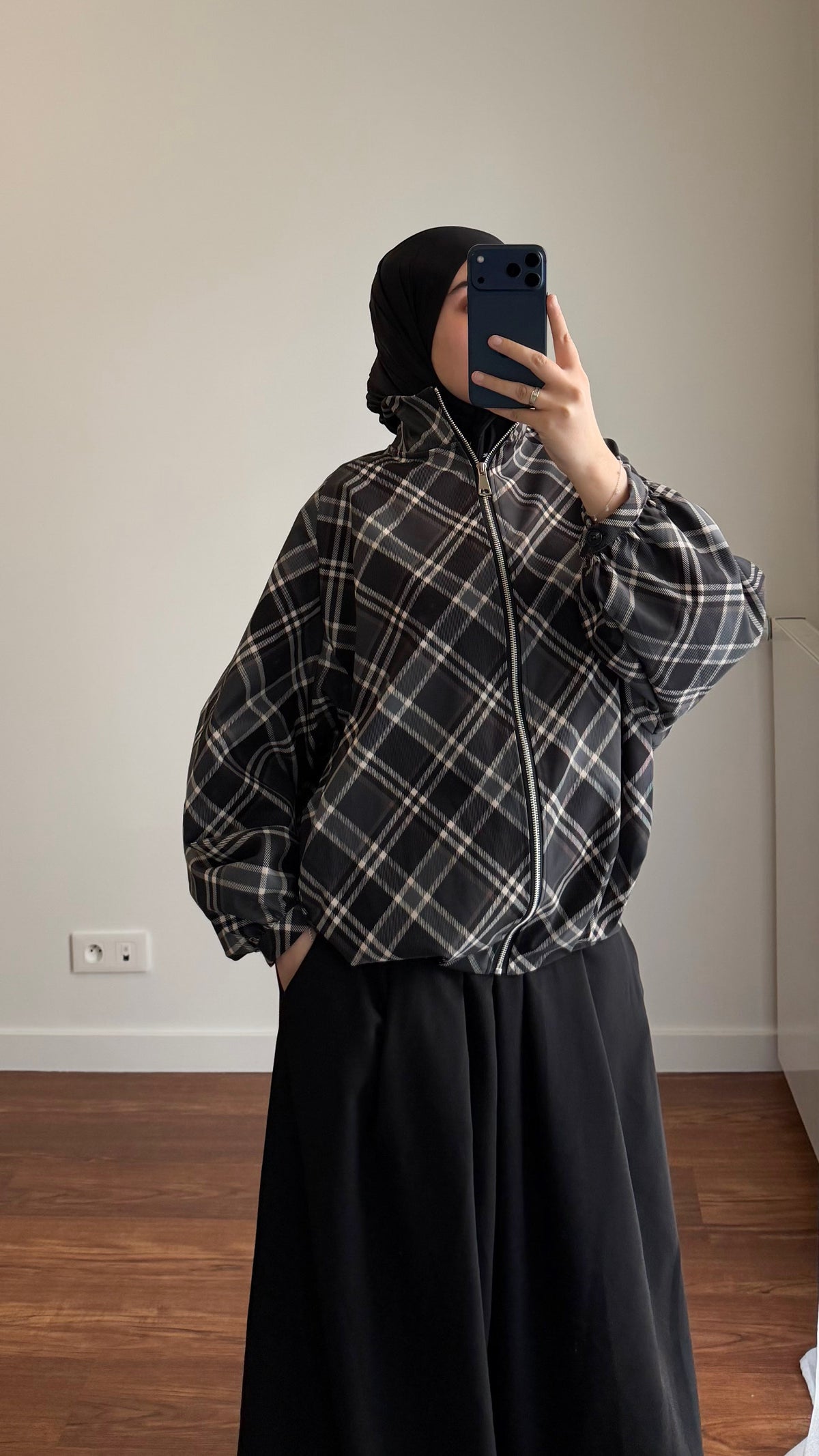 VESTE ZIPPÉE ISRA NOIR