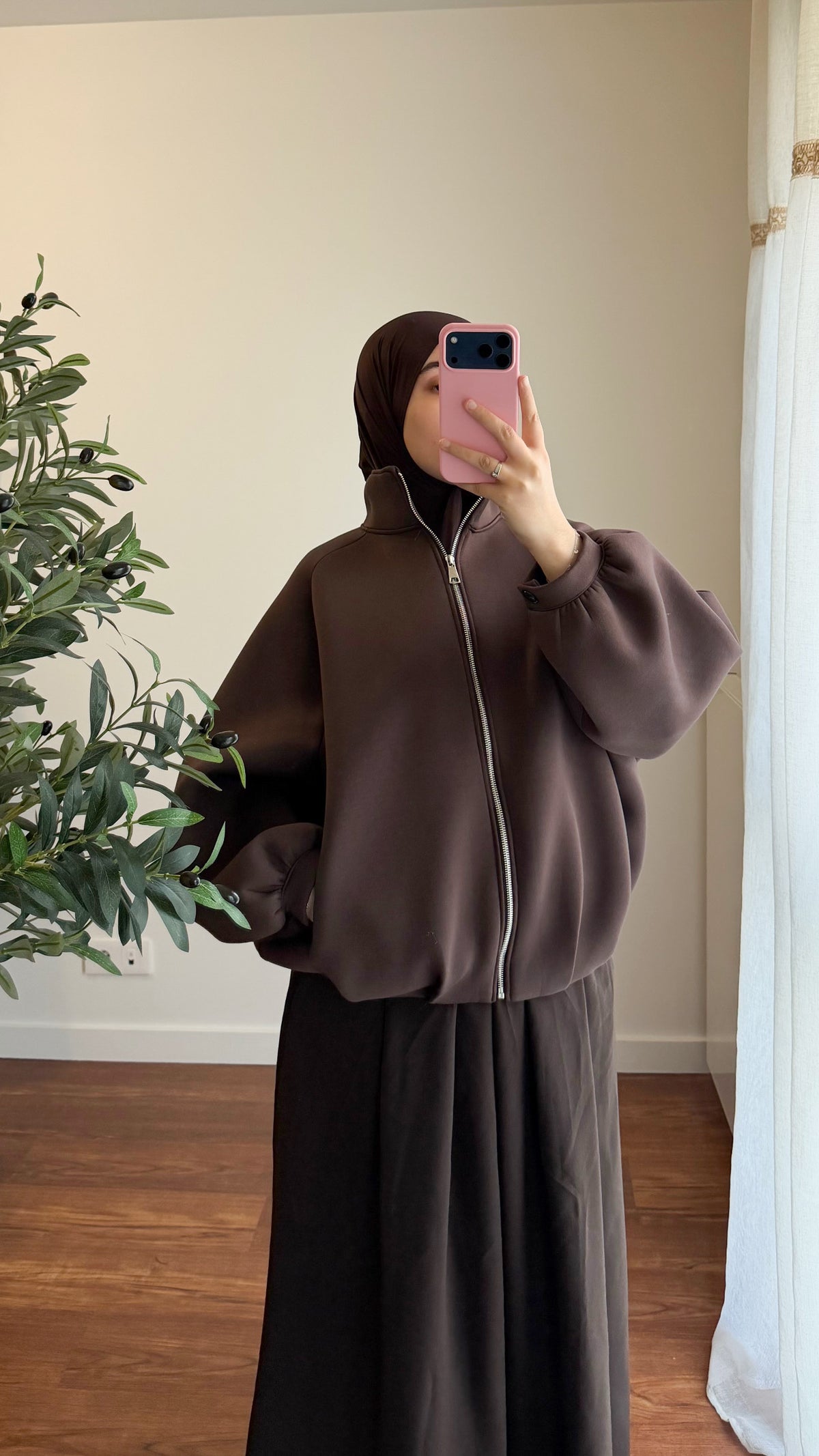 BOMBER MARRON