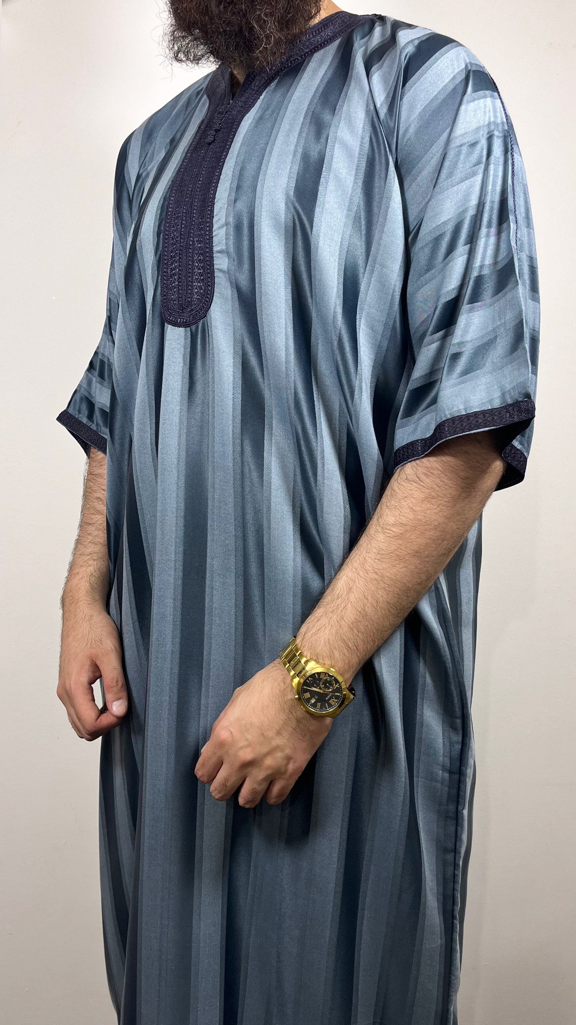 GANDOURA BLUE GREY