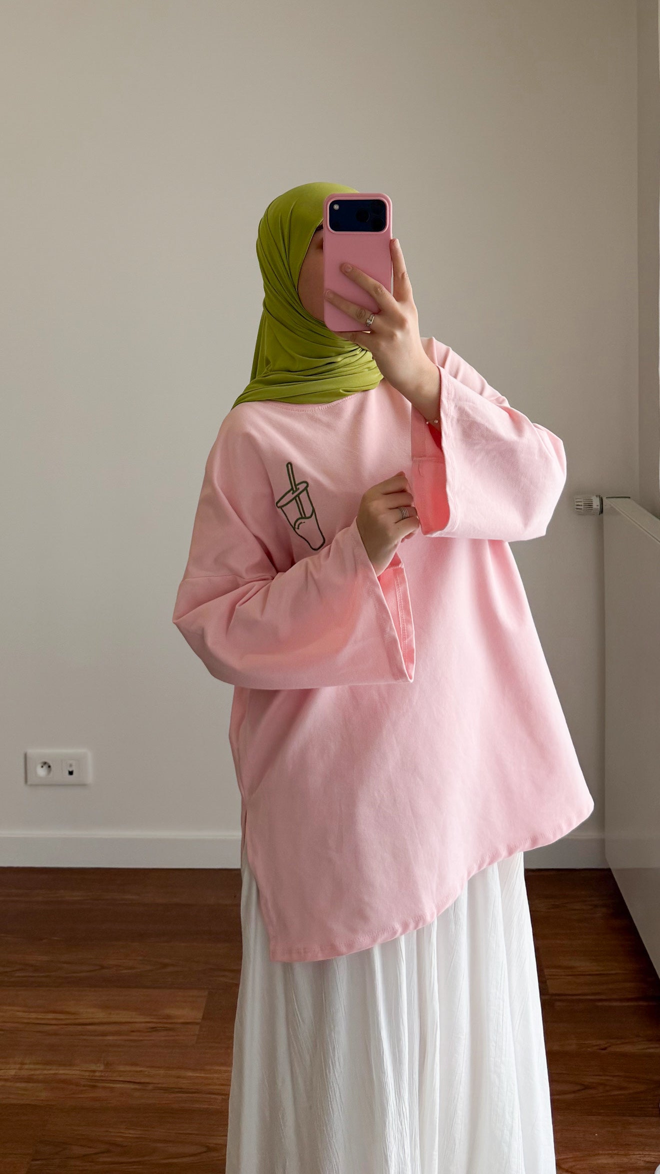 T-SHIRT MATCHA ROSE