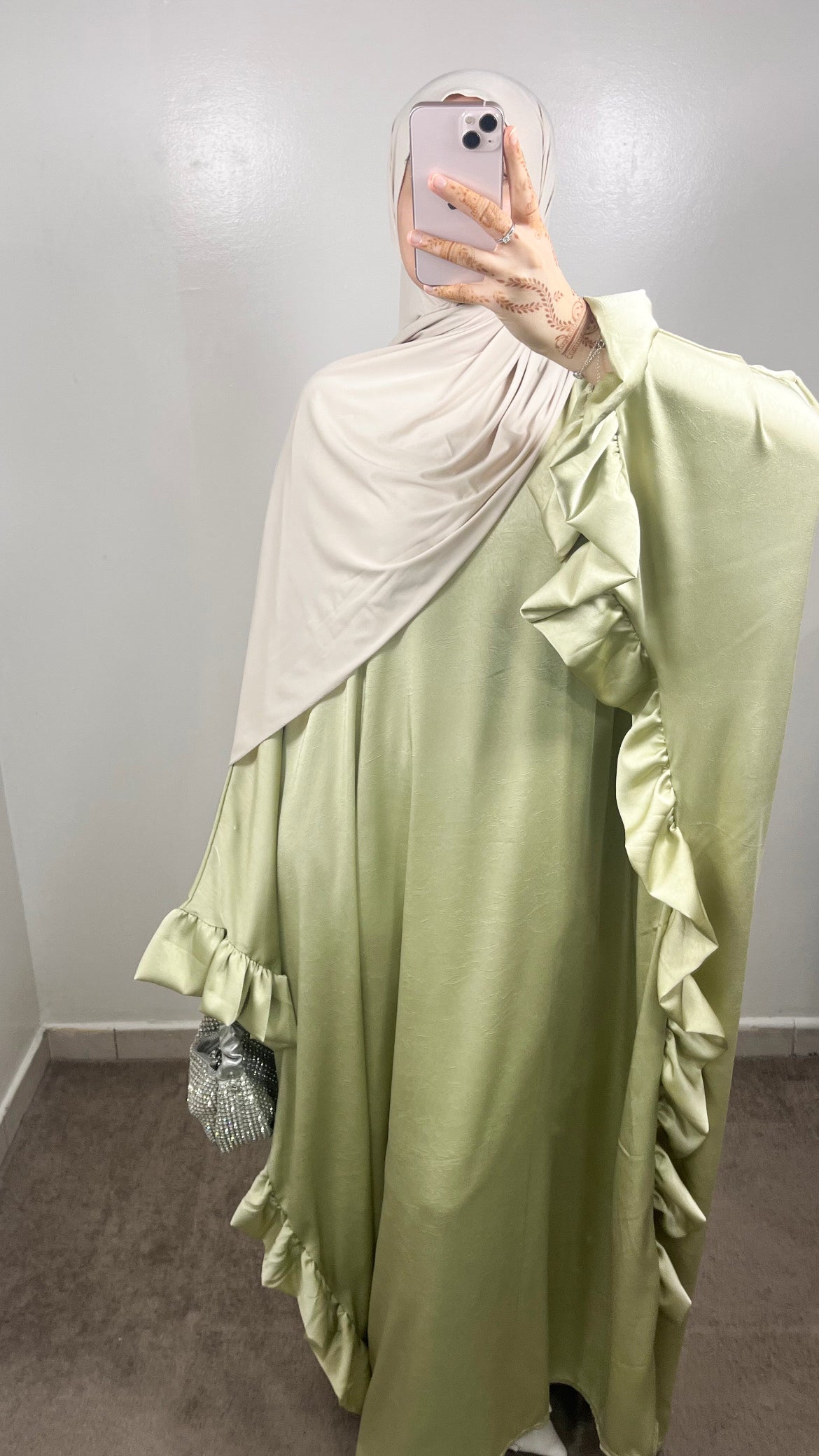 ABAYA BUTTERFLY VERT CLAIR