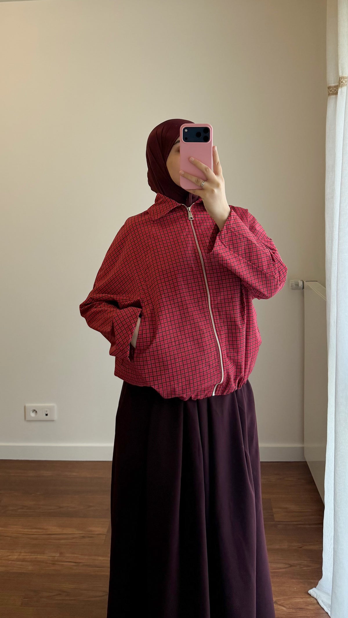 VESTE ZIPPÉE HAYA ROUGE