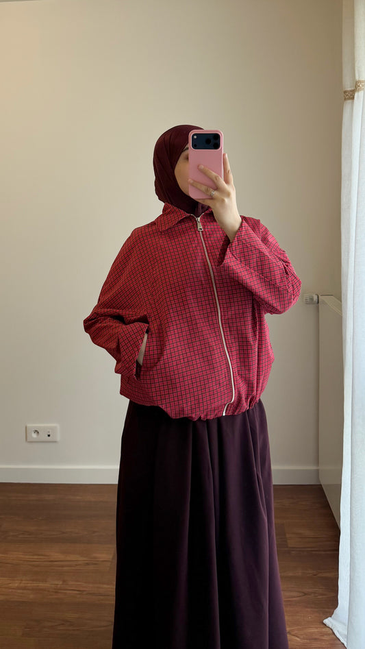 VESTE ZIPPÉE HAYA ROUGE