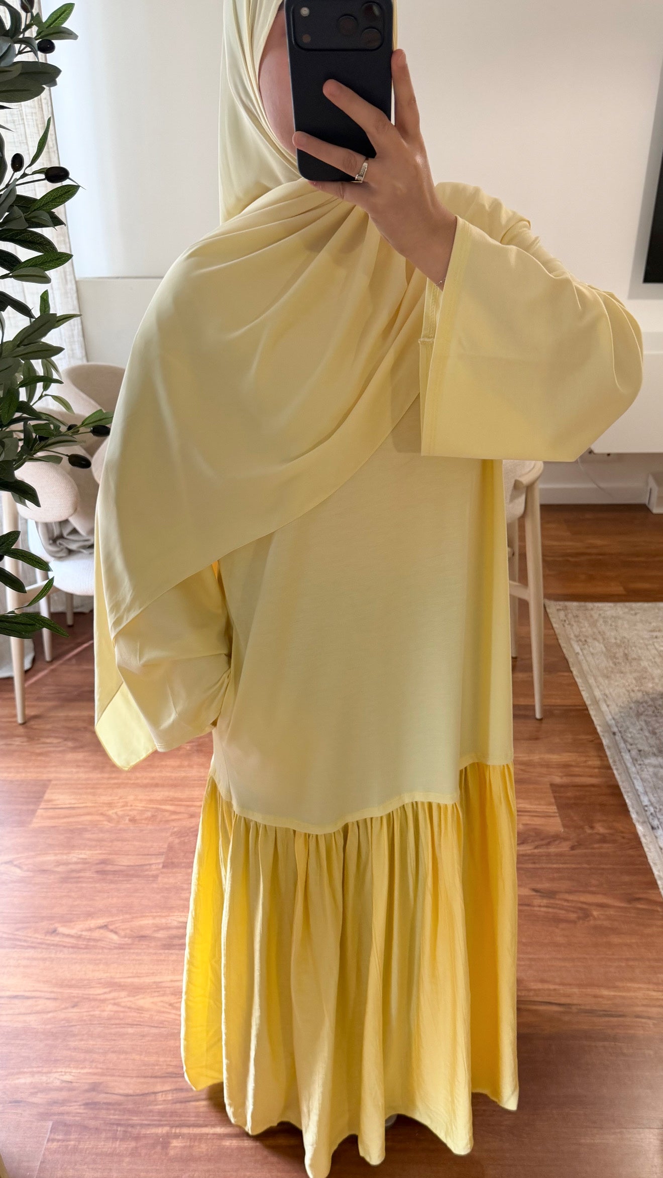 ROBE T-SHIRT JAUNE
