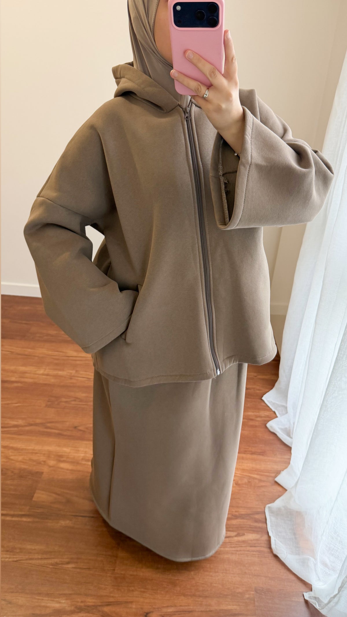ENSEMBLE JUPE COMFY TAUPE