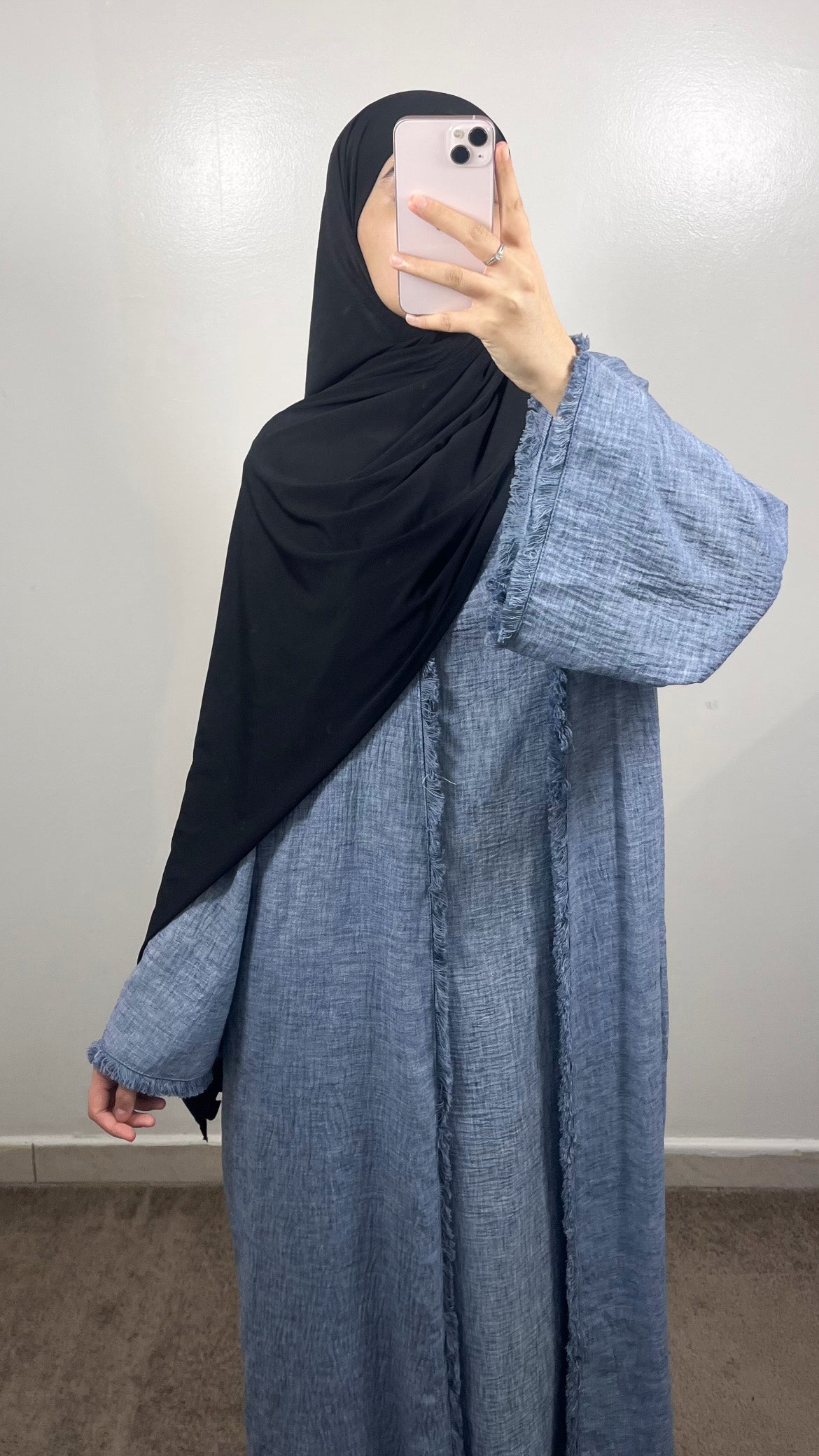 KIMONO + SOUS ABAYA LIYA BLEU