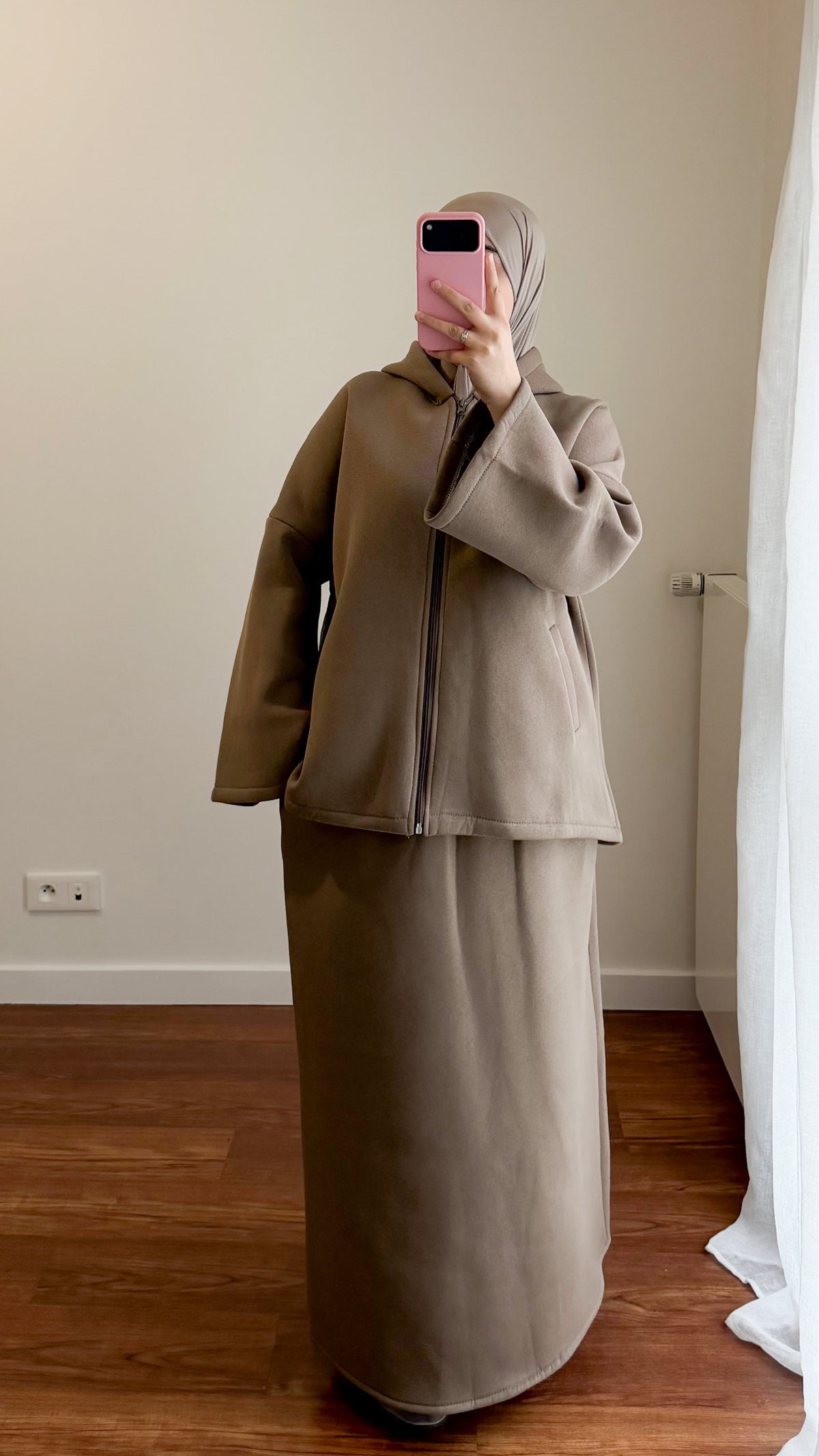 ENSEMBLE JUPE COMFY TAUPE
