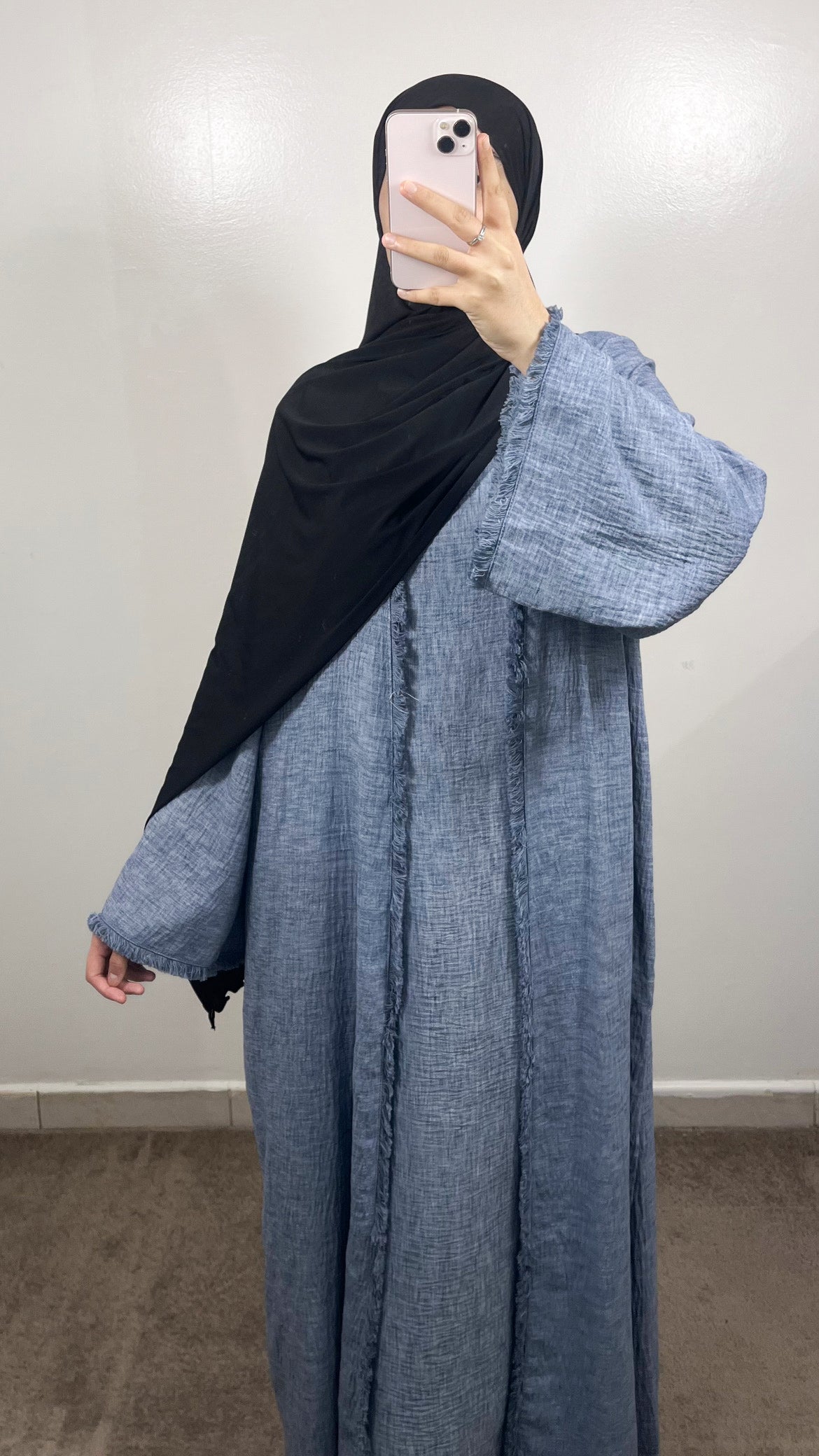 KIMONO + SOUS ABAYA LIYA BLEU