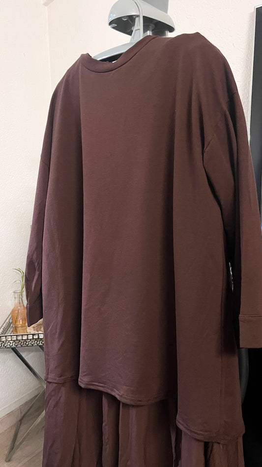 T-SHIRT COTON MARRON