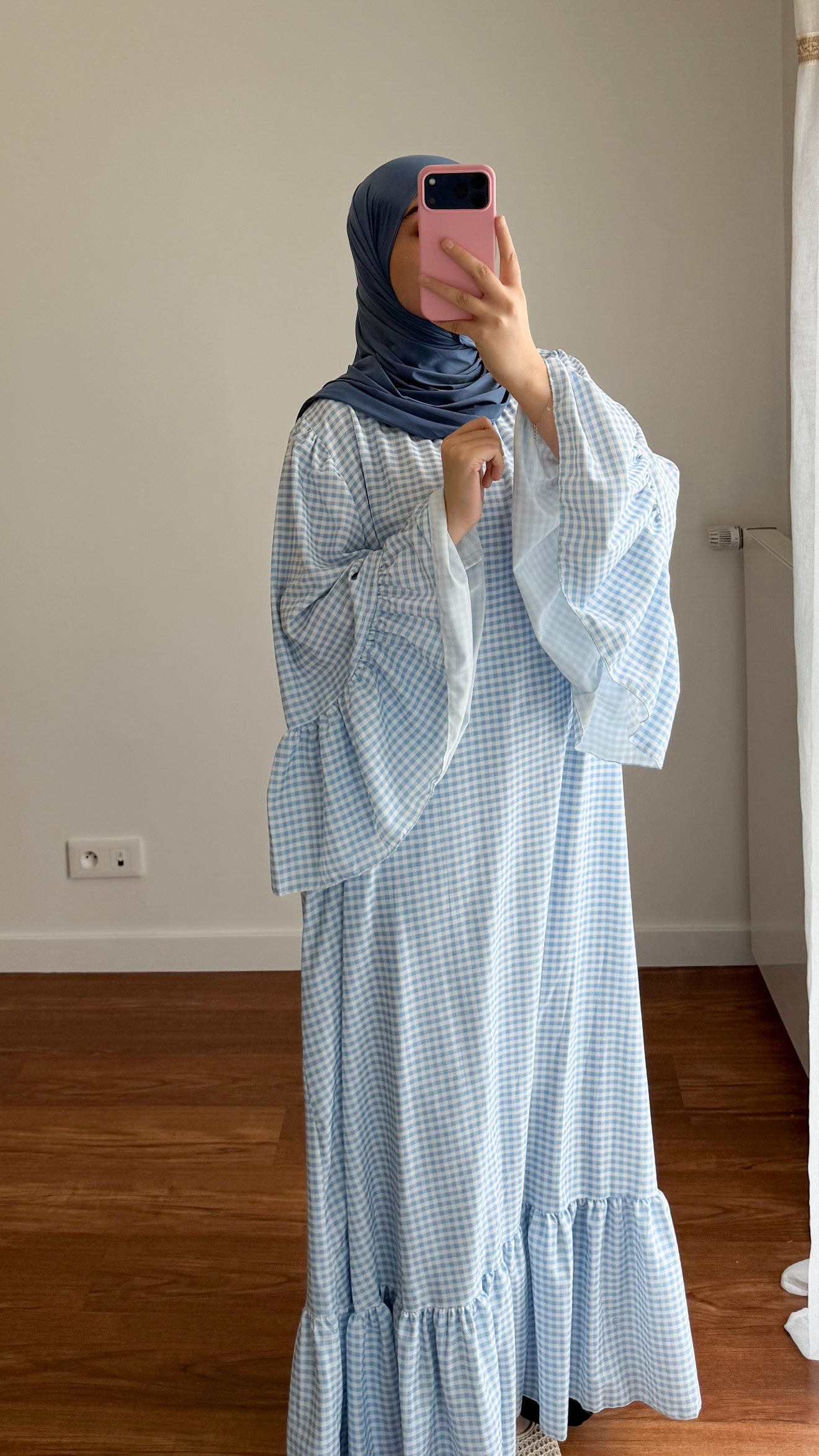 ROBE VICHY 2.0 BLEU CIEL