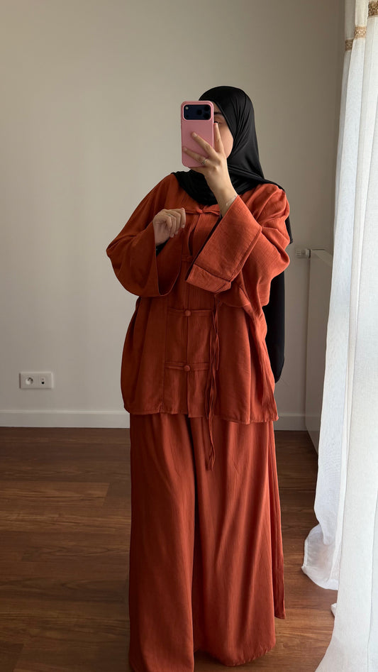 ENSEMBLE JUPE TOYKO BRIQUE