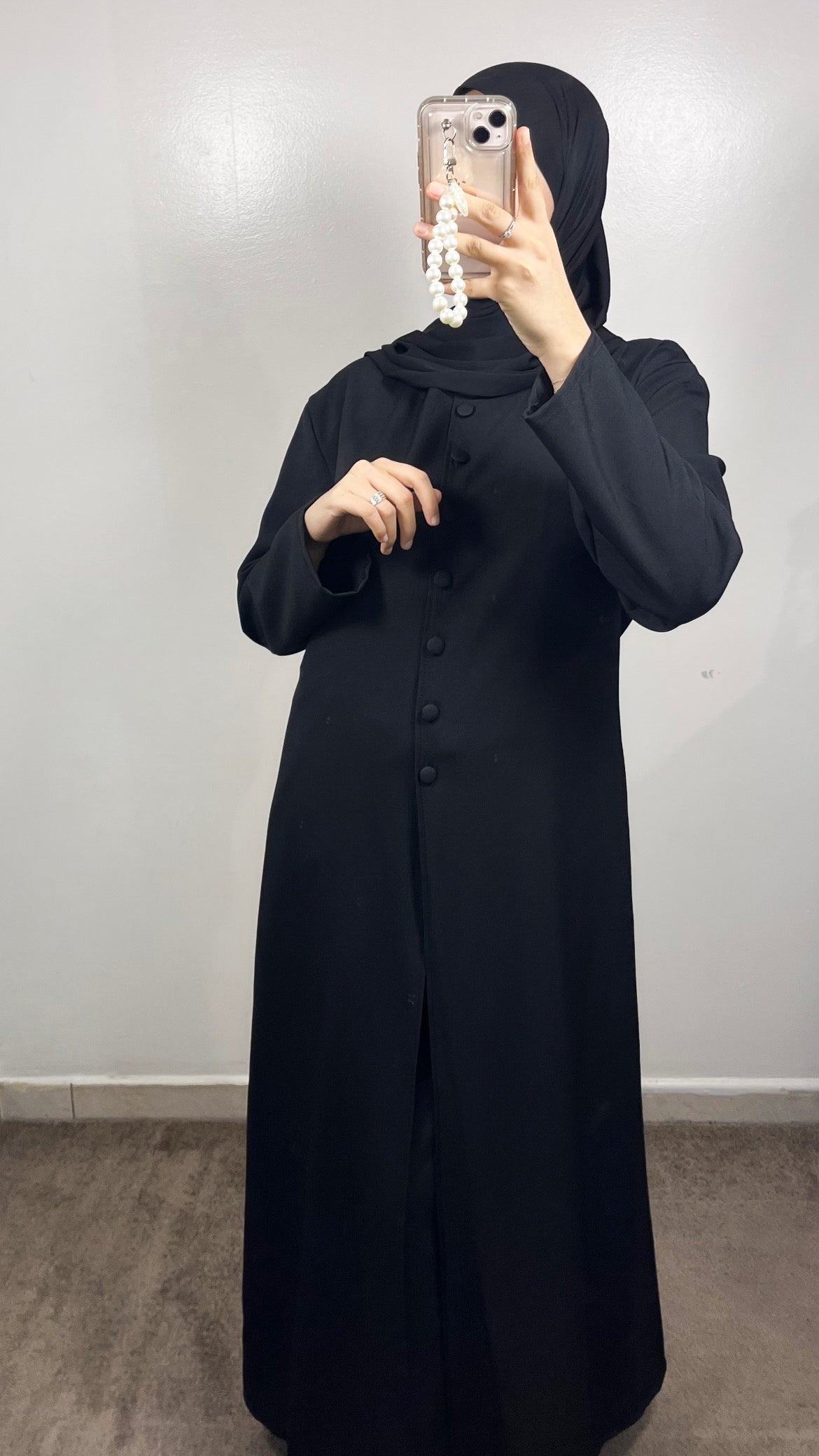 BLACK BUTTONED SKIRT SET