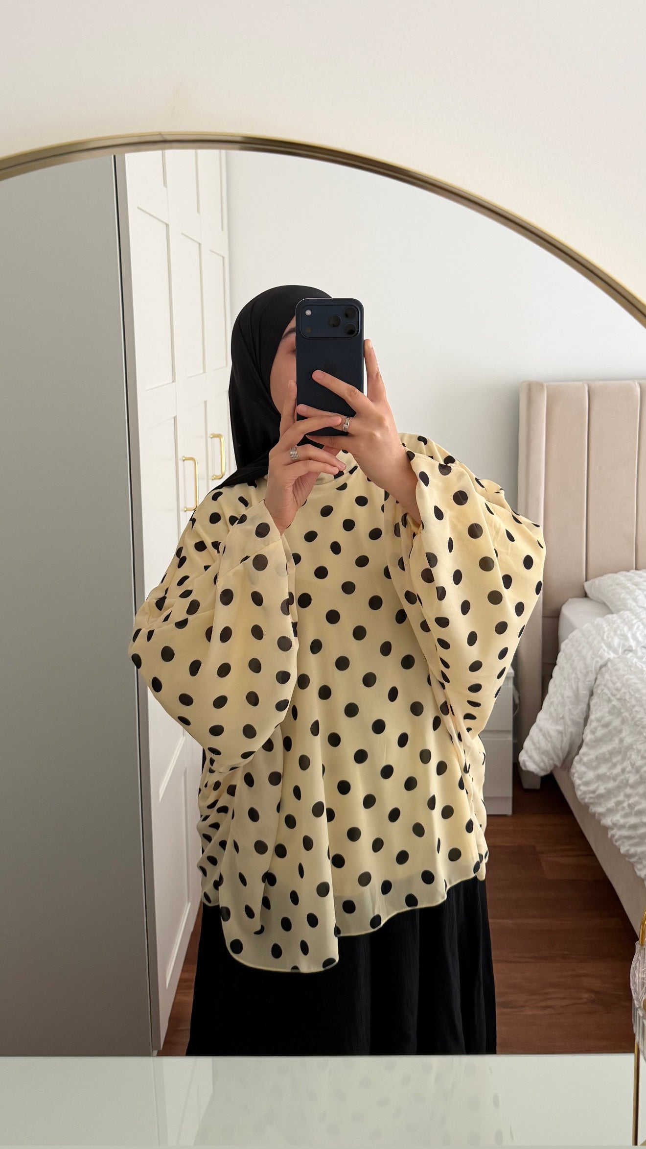 BLOUSE À POIS JAUNE