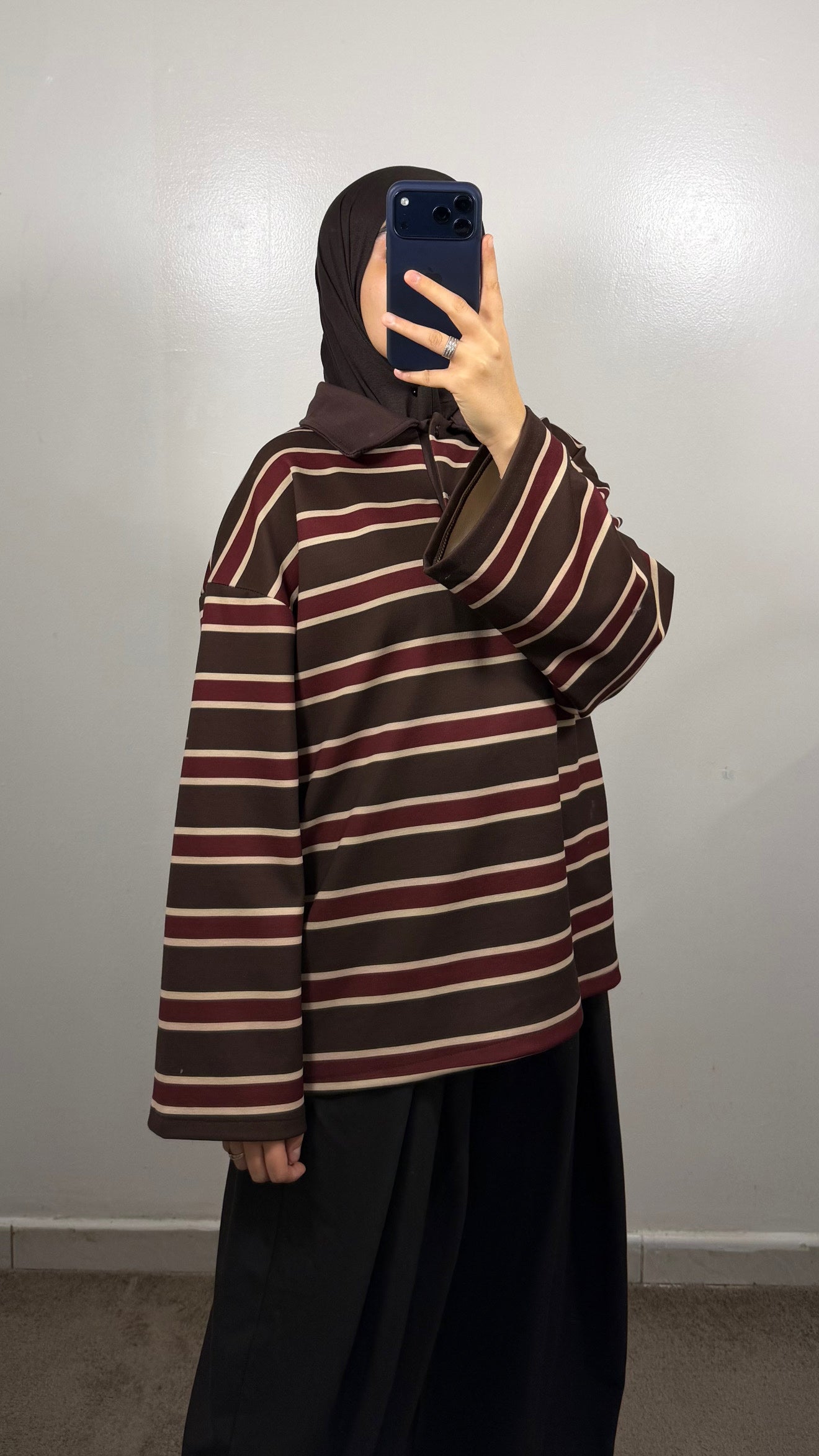 POLO EPAIS MARRON/BORDEAU