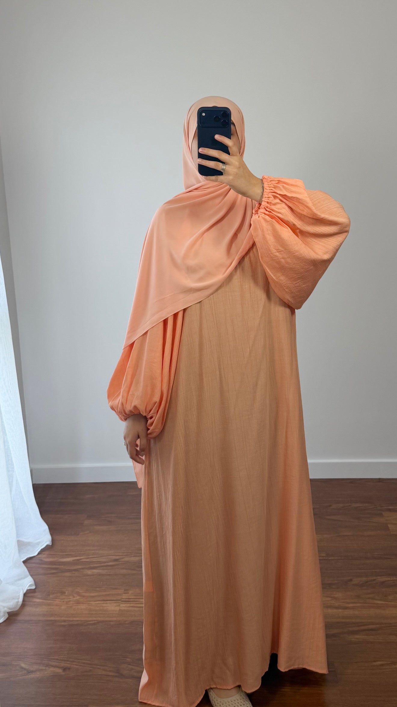 ABAYA AYAT MANCHES BOUFFANTES PÈCHE