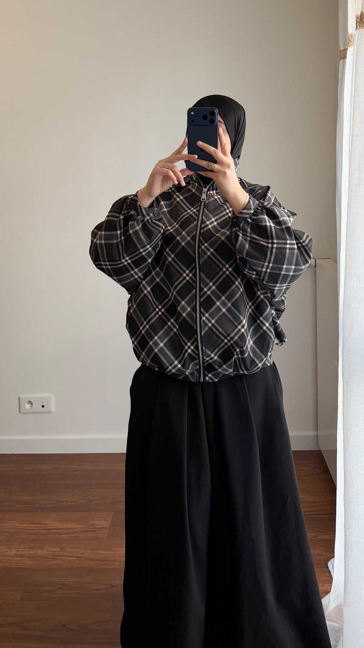 VESTE ZIPPÉE ISRA NOIR