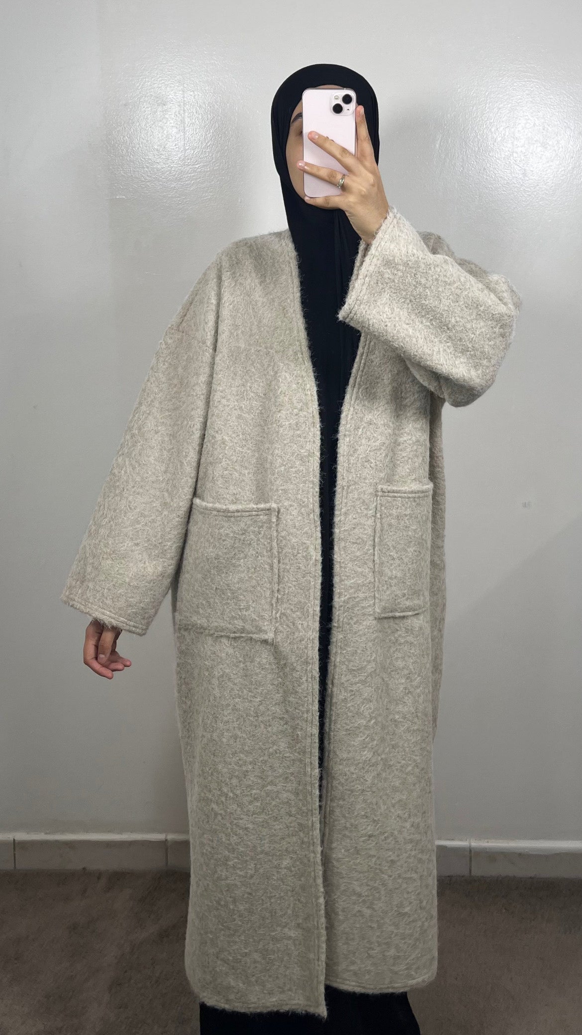 MANTEAU KIMONO LEA OVERSIZE BEIGE