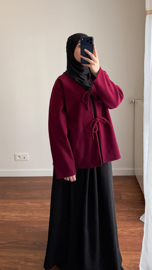 VESTE INAYA BORDEAU
