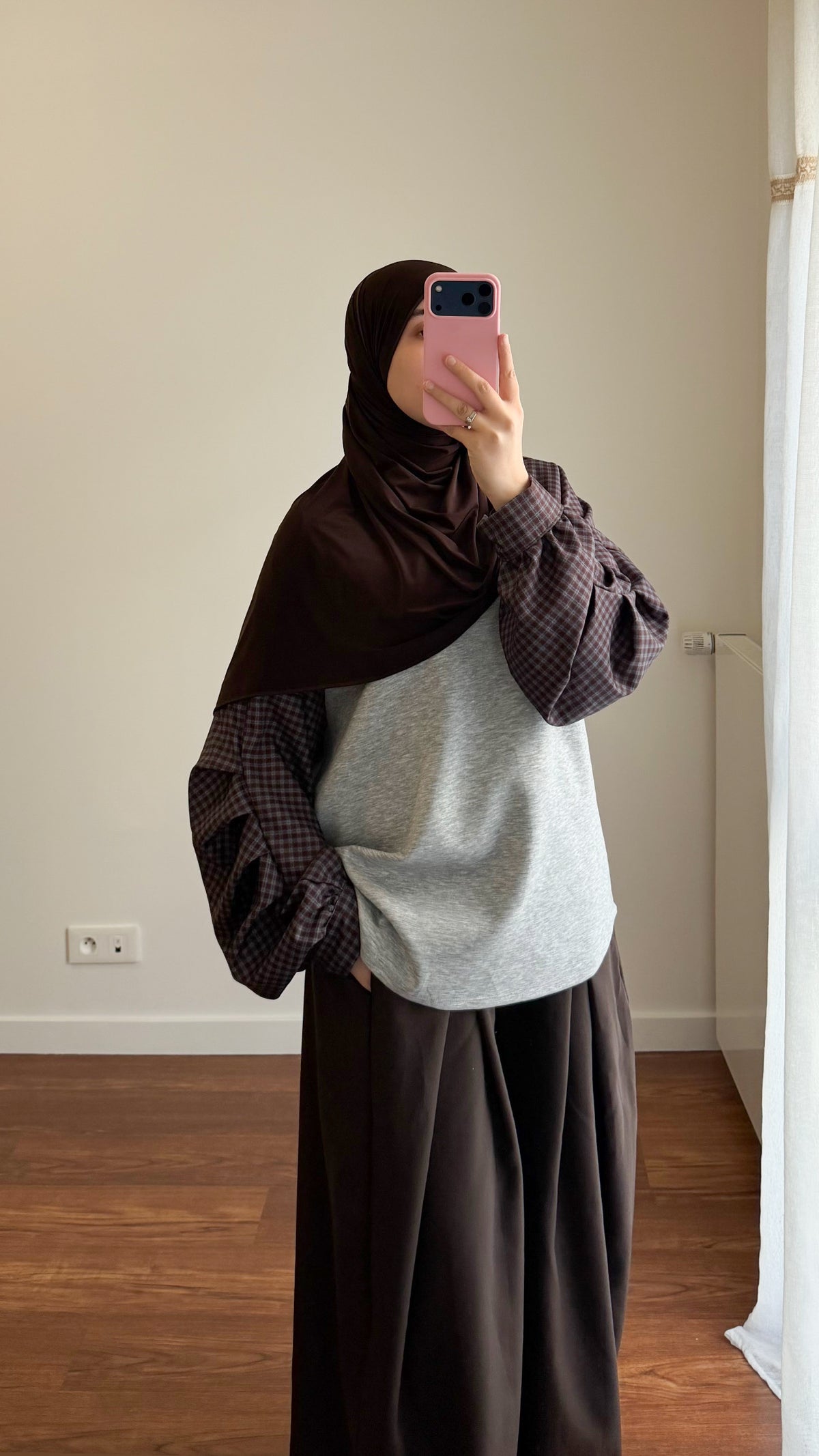 SWEAT BI-MATIÈRE GRIS