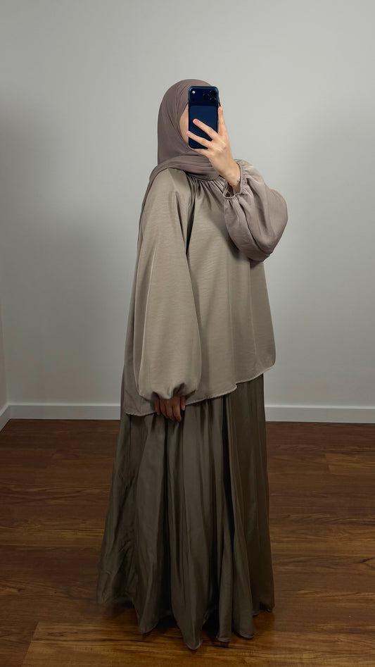 ENSEMBLE JUPE ZEYNEB TAUPE