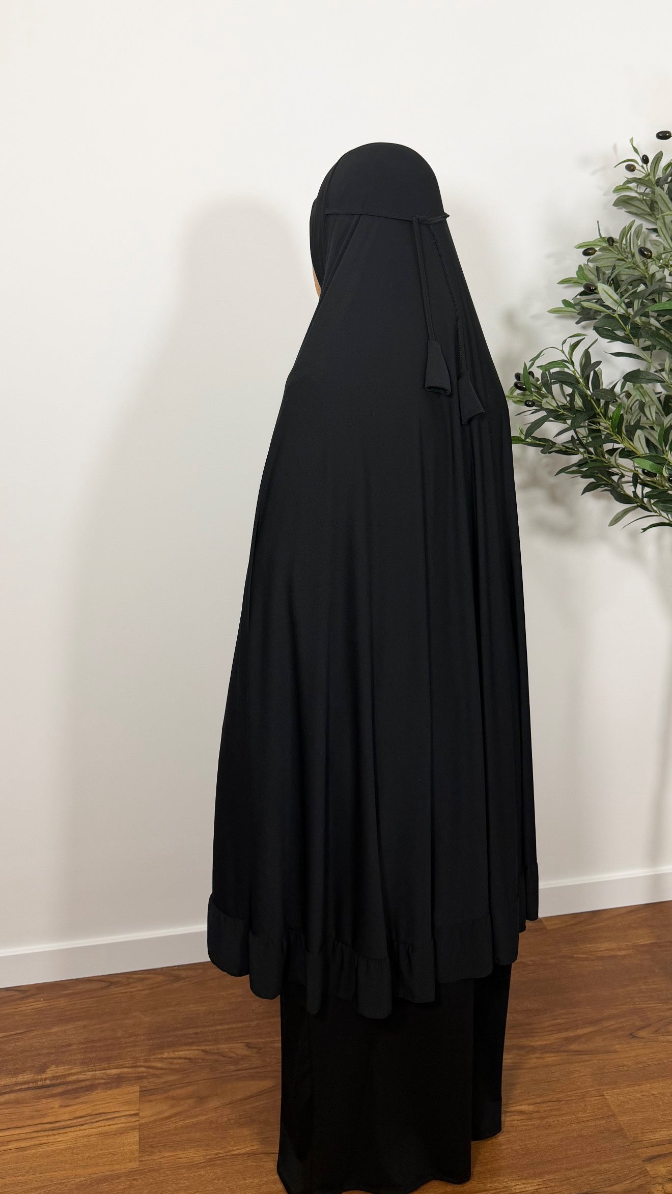 ENSEMBLE DE PRIÈRE MALAISIEN NOIR EN JERSEY PREMIUM