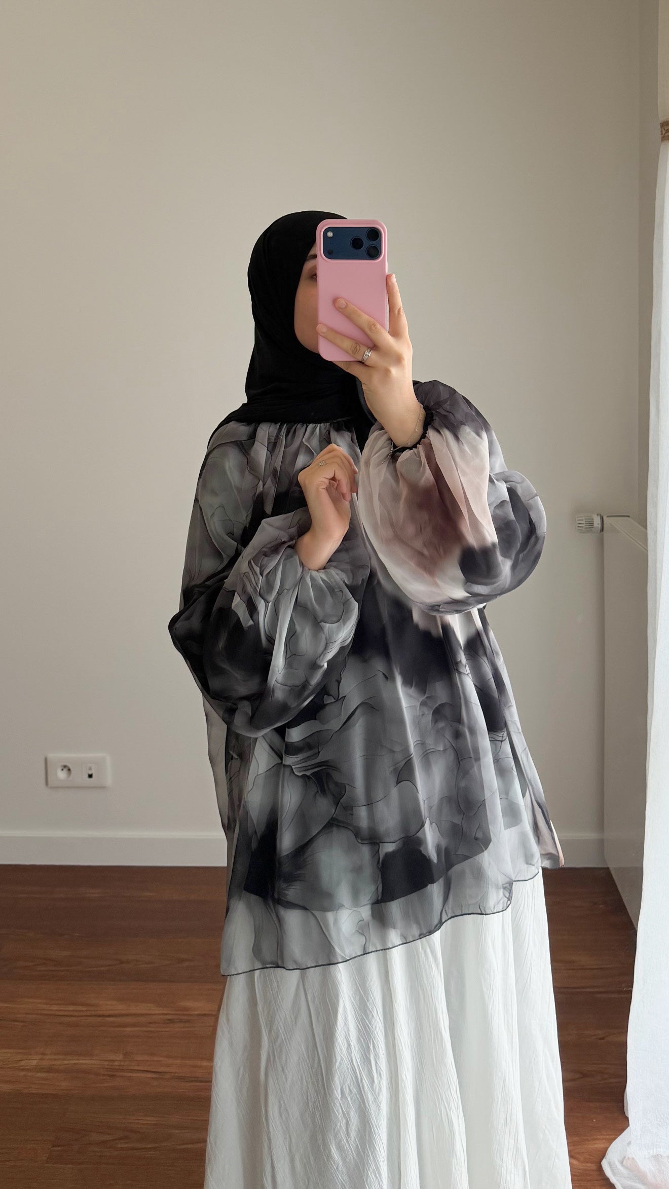 BLOUSE BICOLORE NOIR