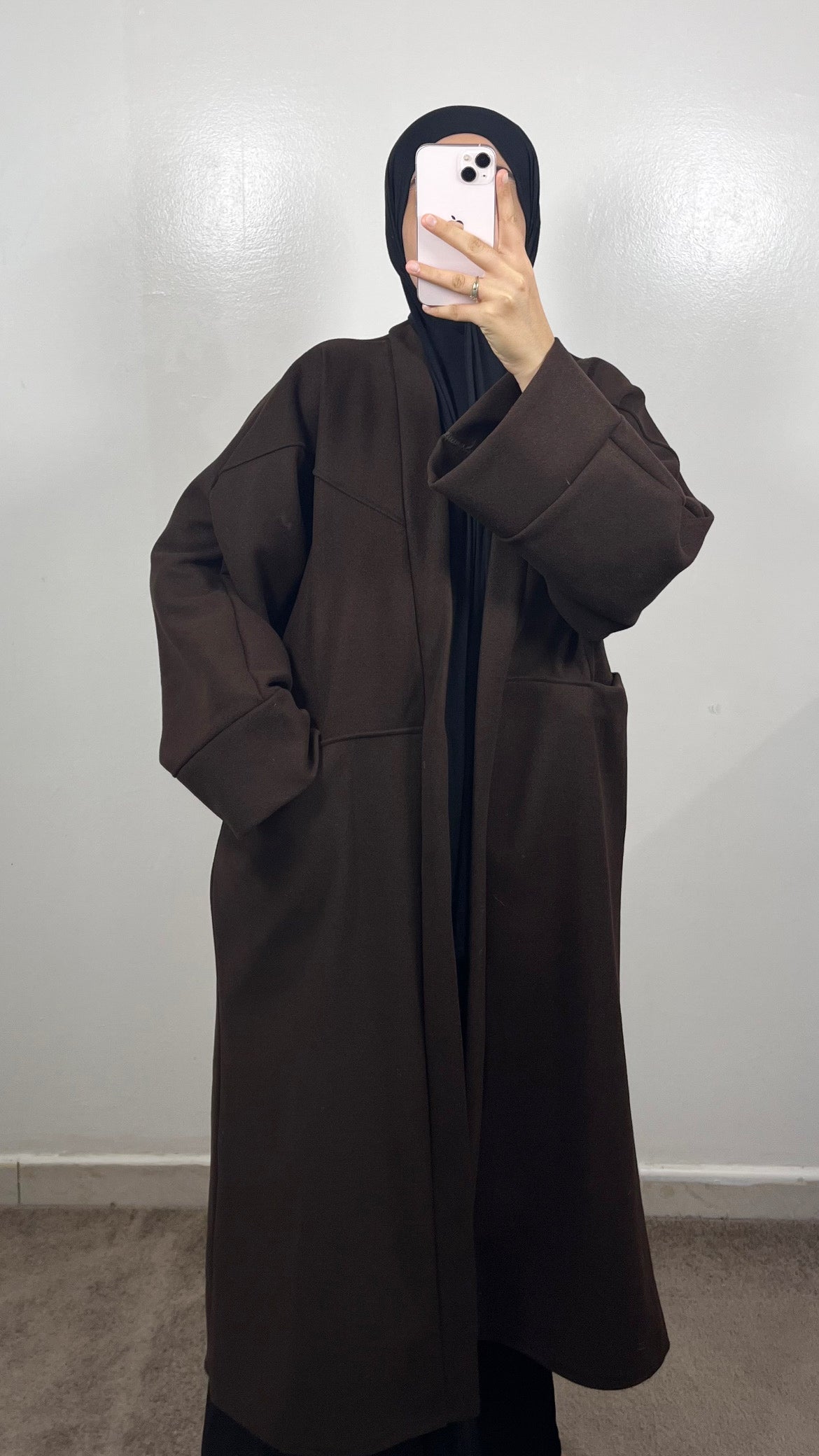 MANTEAU KIMONO SARAH OVERSIZE MARRON