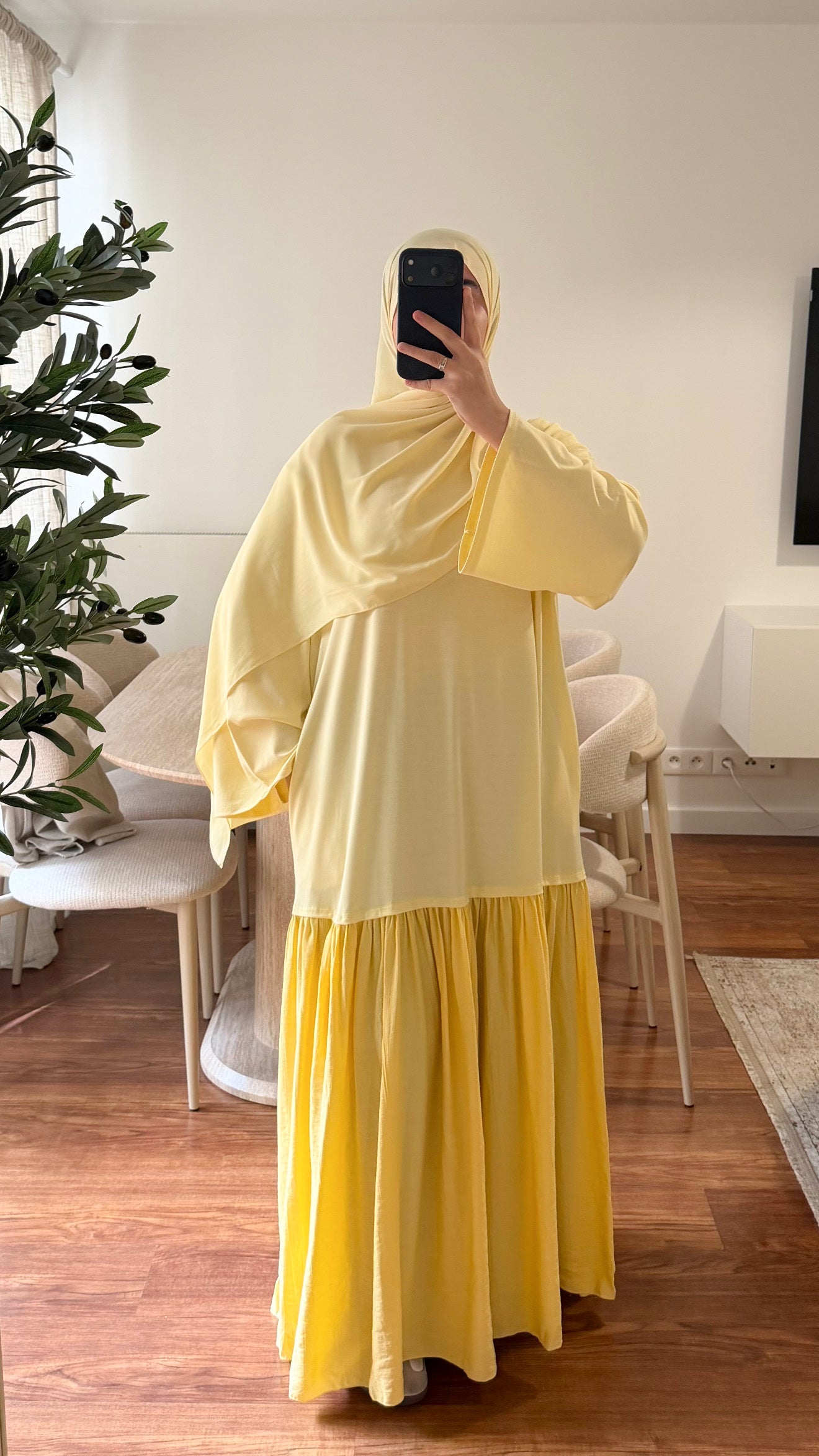 ROBE T-SHIRT JAUNE